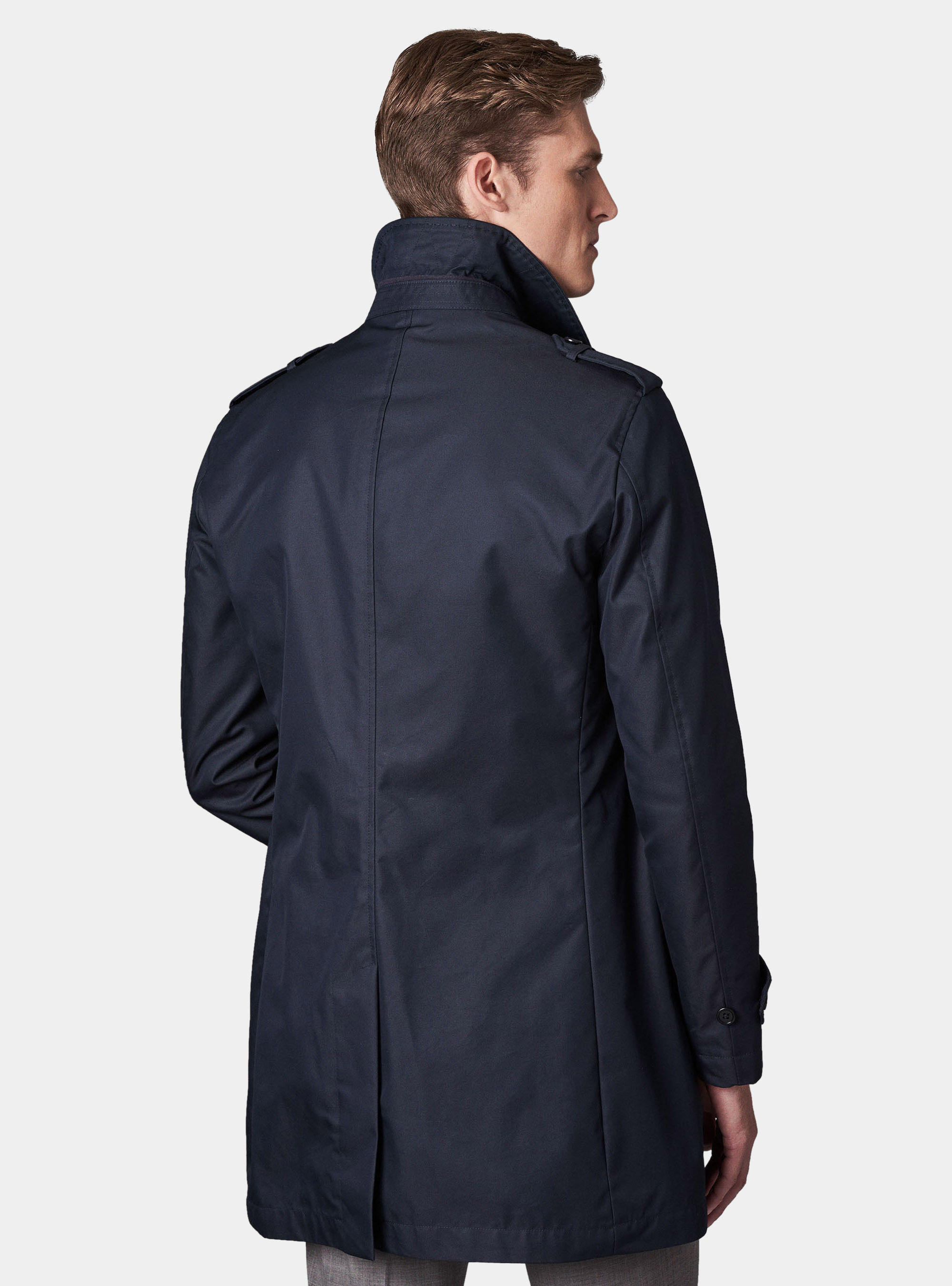 Technical cotton "Impermeabile" jacket, NAVY BLUE