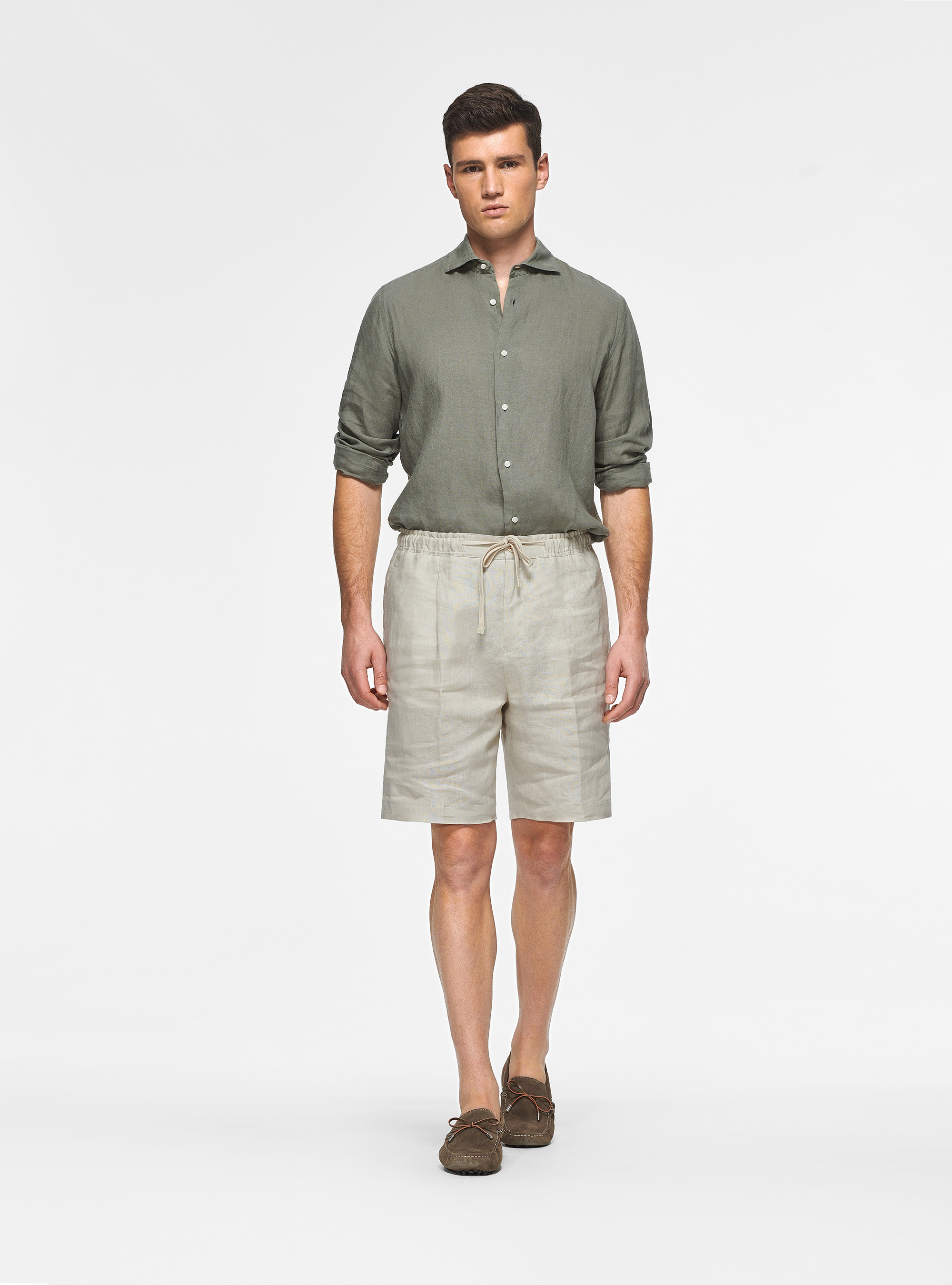 Pure linen shirt, SALVIA 0602C