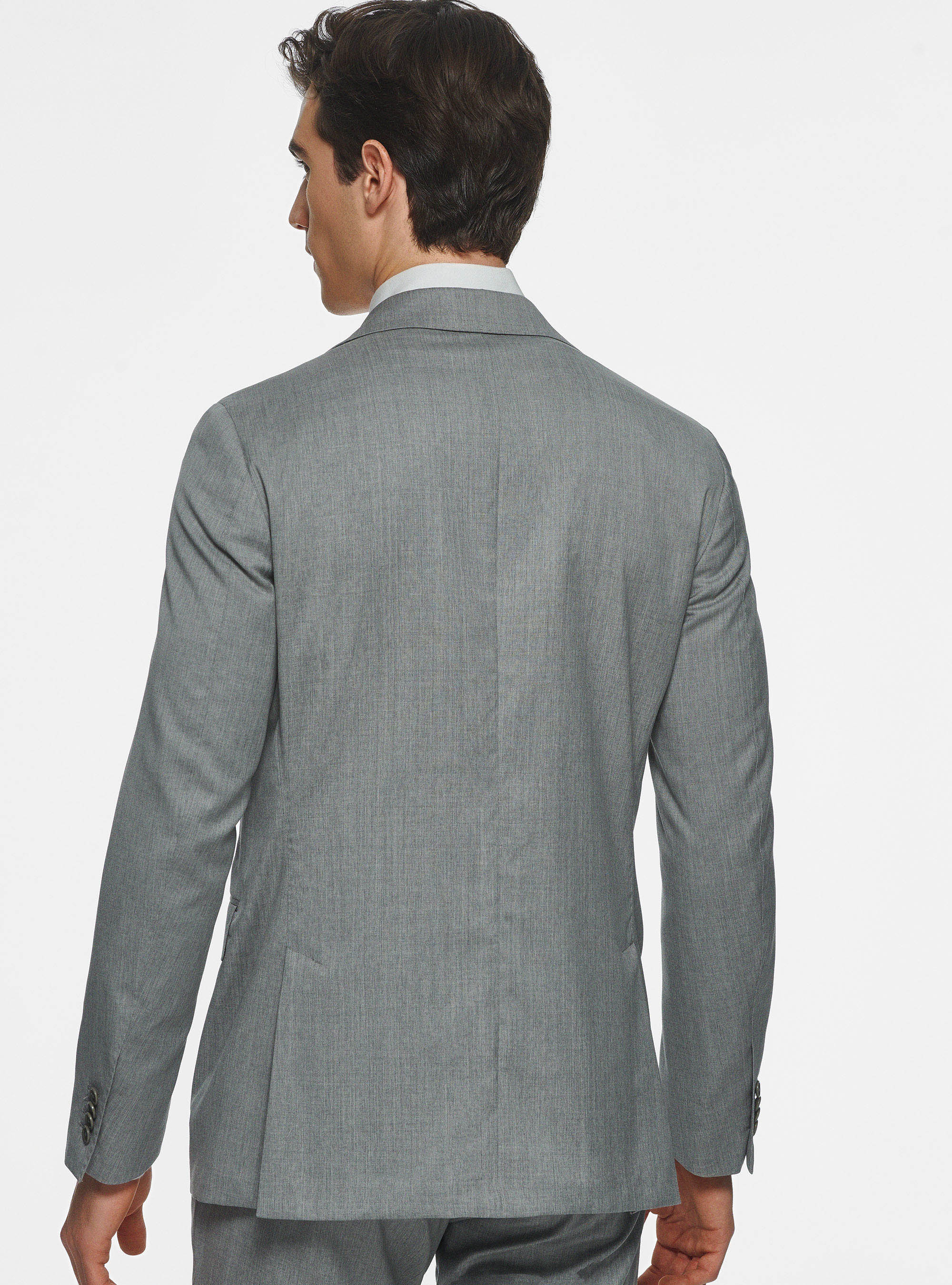 Giacca in pura lana superfine 110's, GRIGIO CHIARO MELANGE