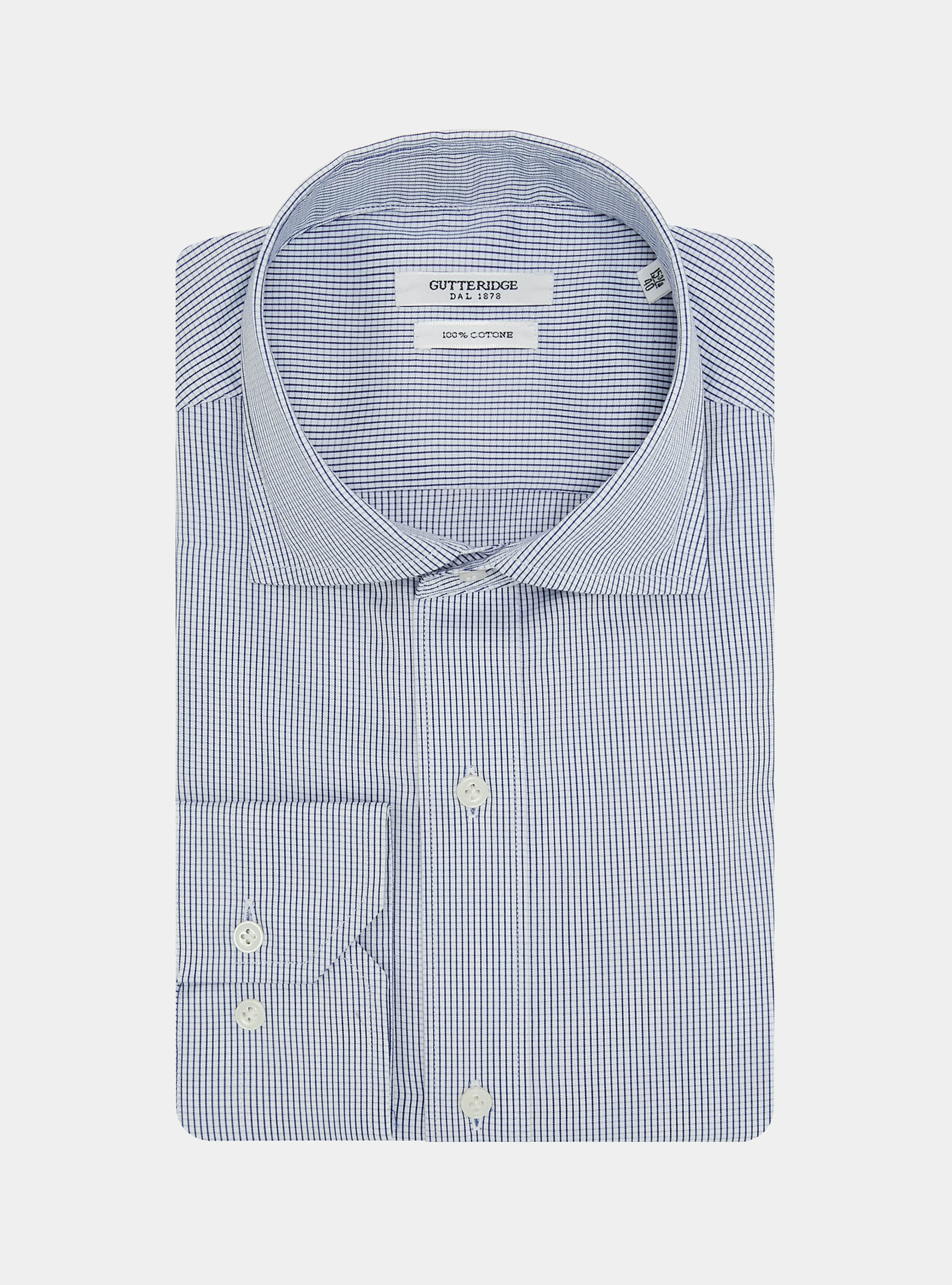 Pure cotton checked shirt, BLUE