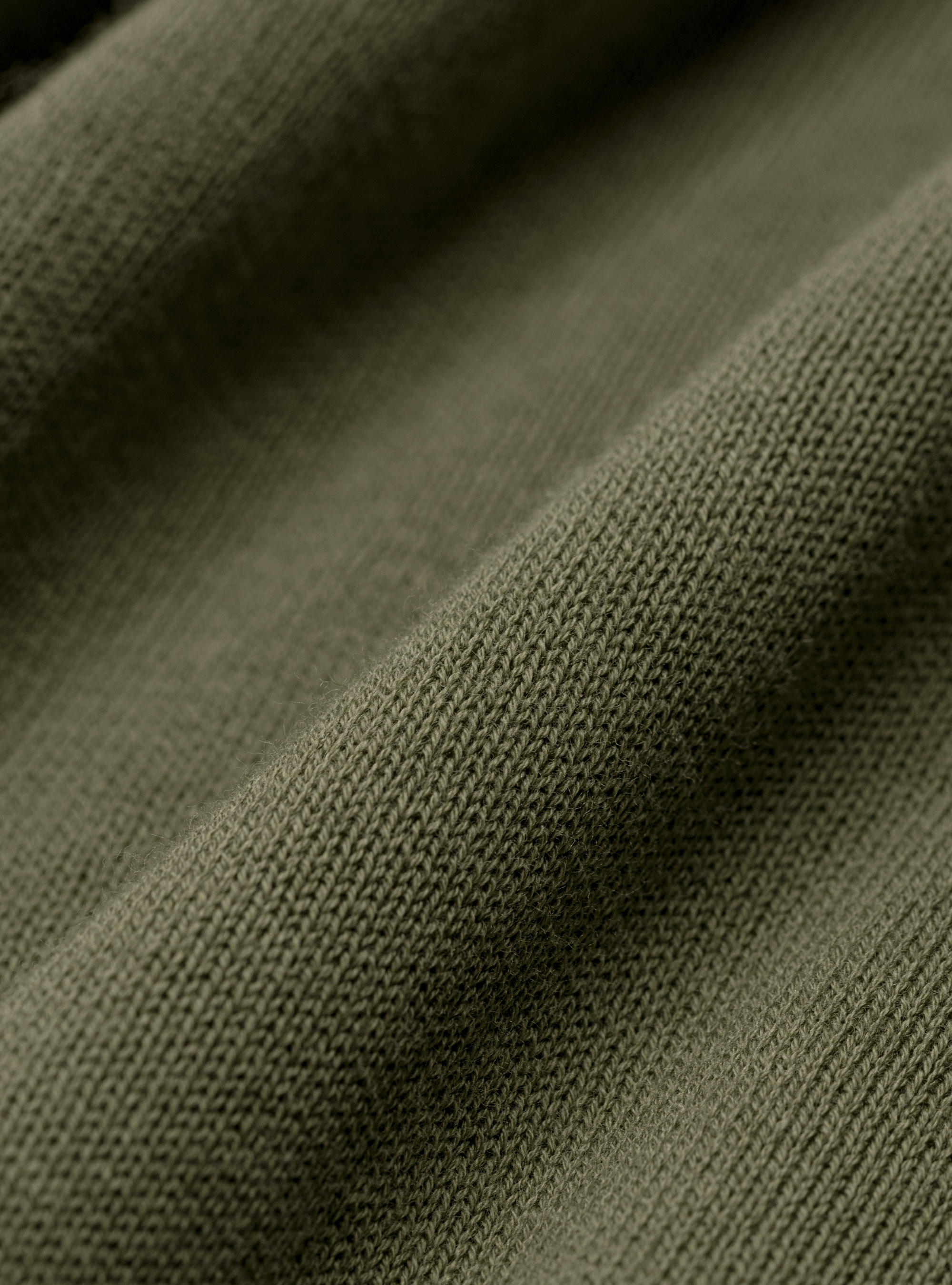 Polo in maglia in puro cotone extrafine, OLIVA