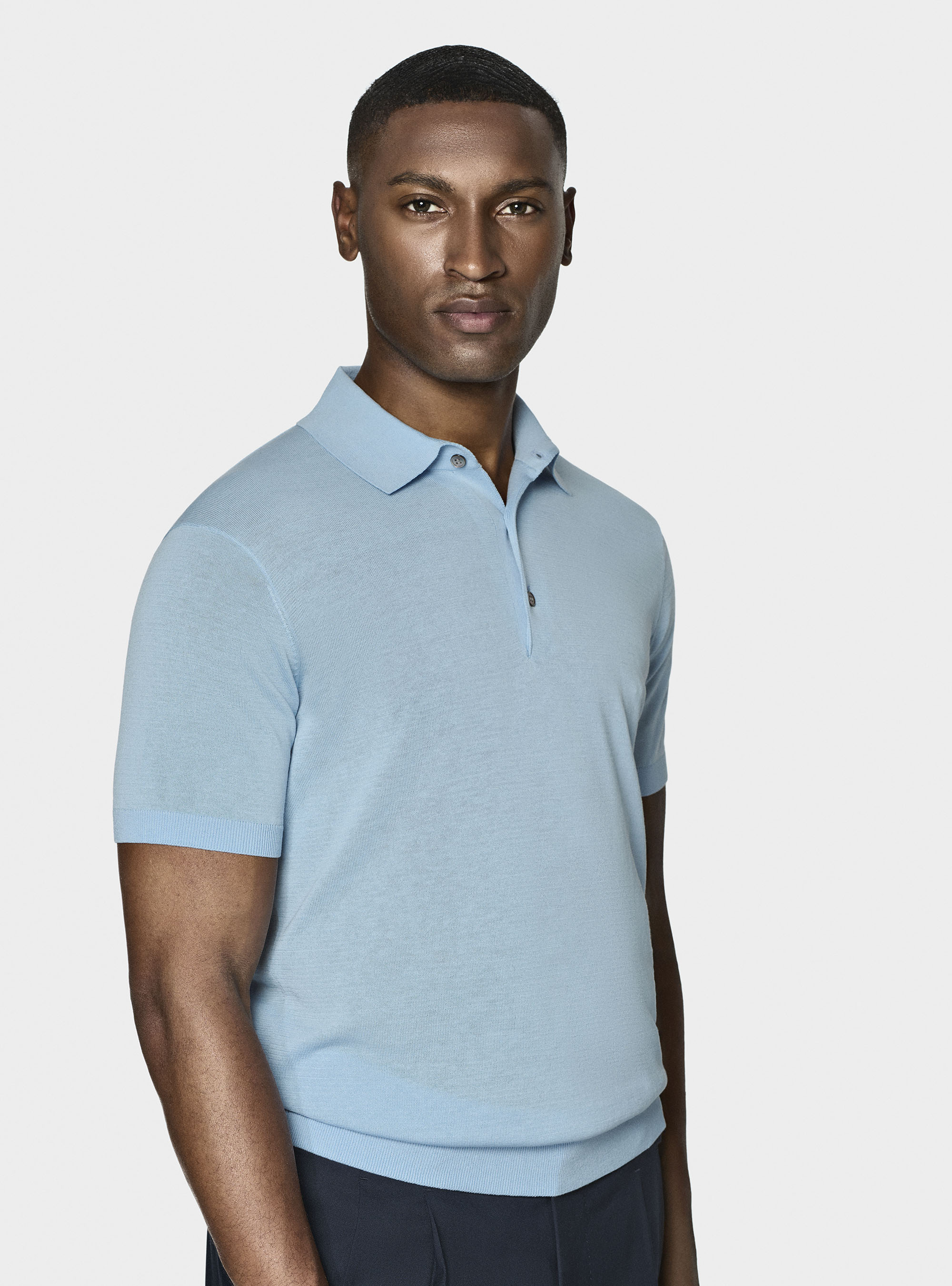 Cotton and silk polo shirt | Gutteridge | Men's Sweaters