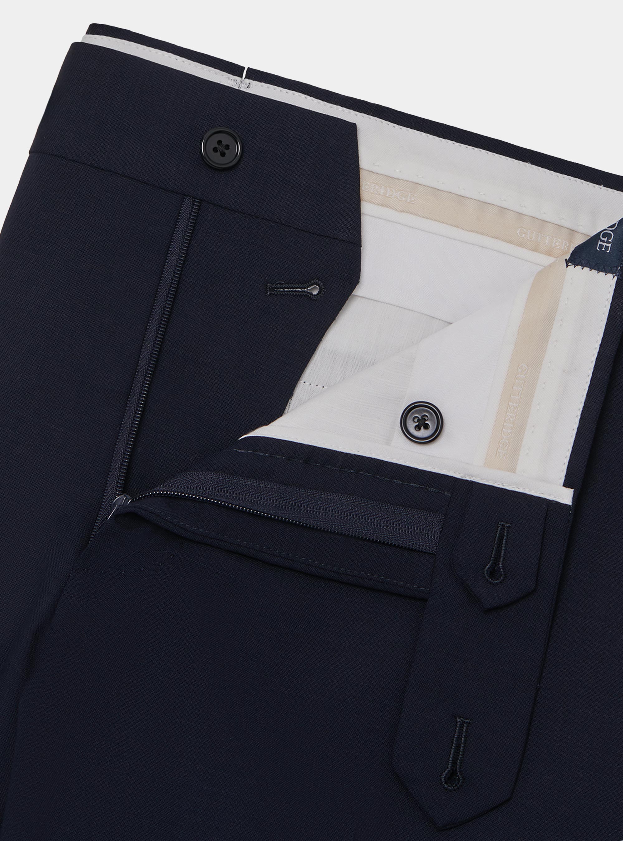 Pantaloni in pura lana superfine 120, BLU NAVY