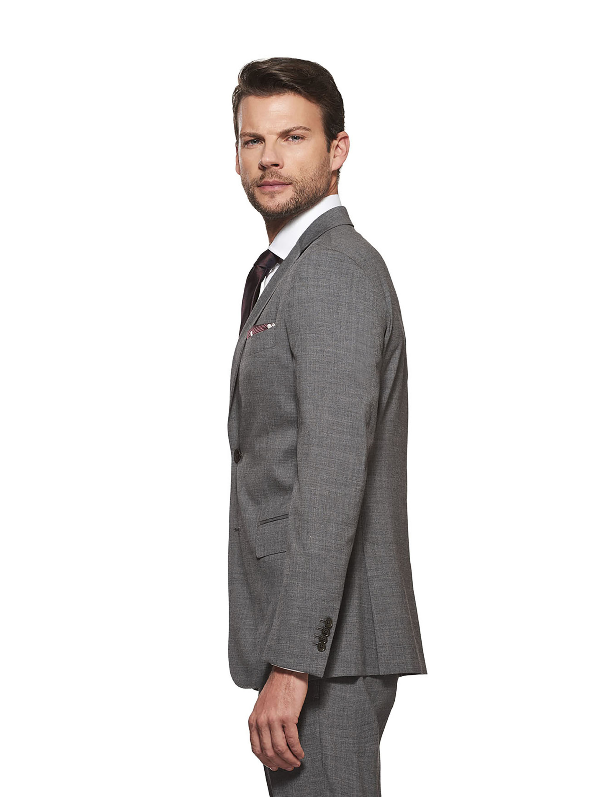Cool Wool Suit Jacket, LIGHT GREY MELANGE