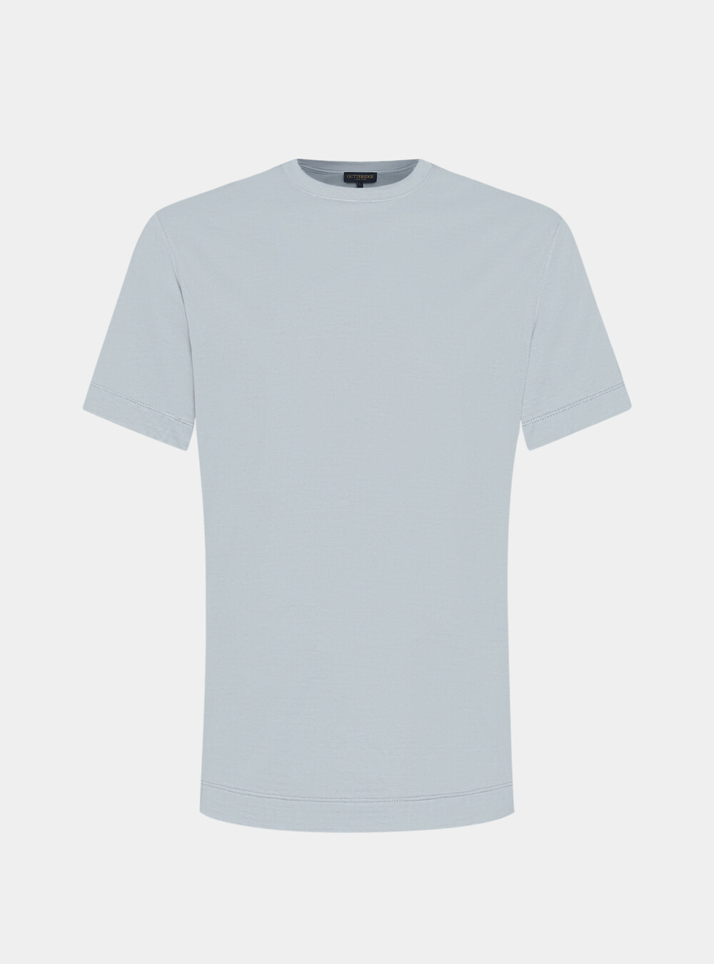 T-shirt mezza manica in filo di scozia, GRIGIO CHIARO