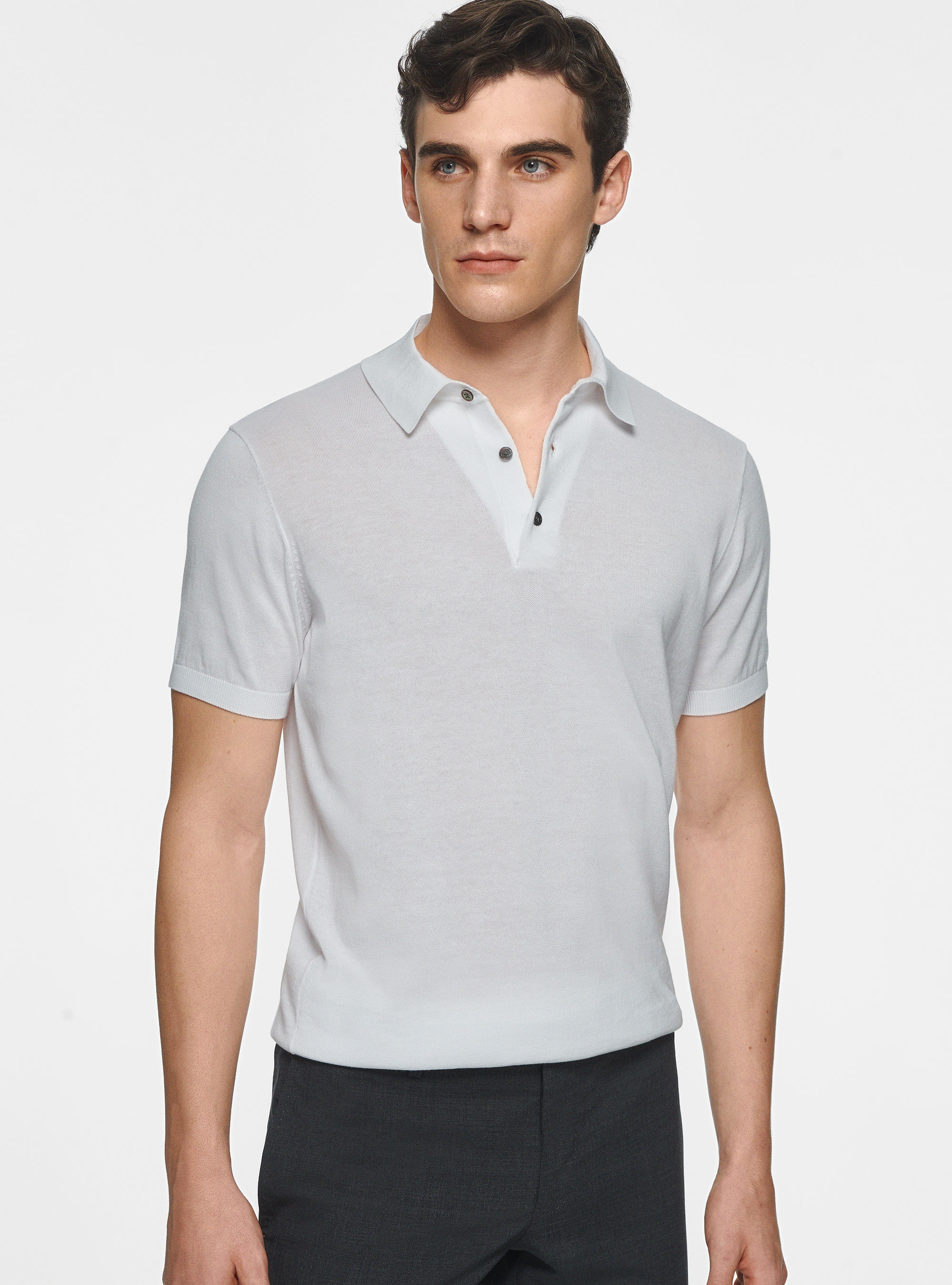 Extrafine cotton knit polo shirt GutteridgeEU Men's Preview SS 24