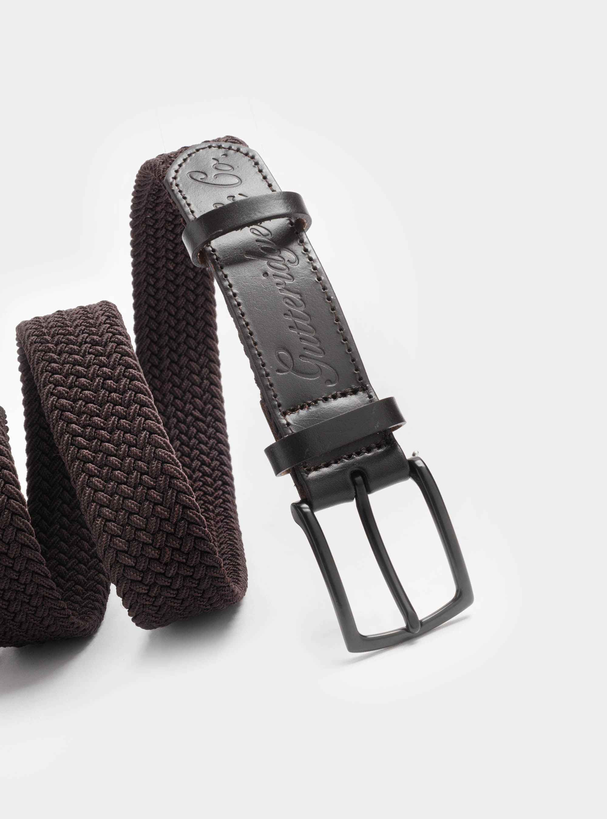 Cintura elastica tinta unita, MARRONE