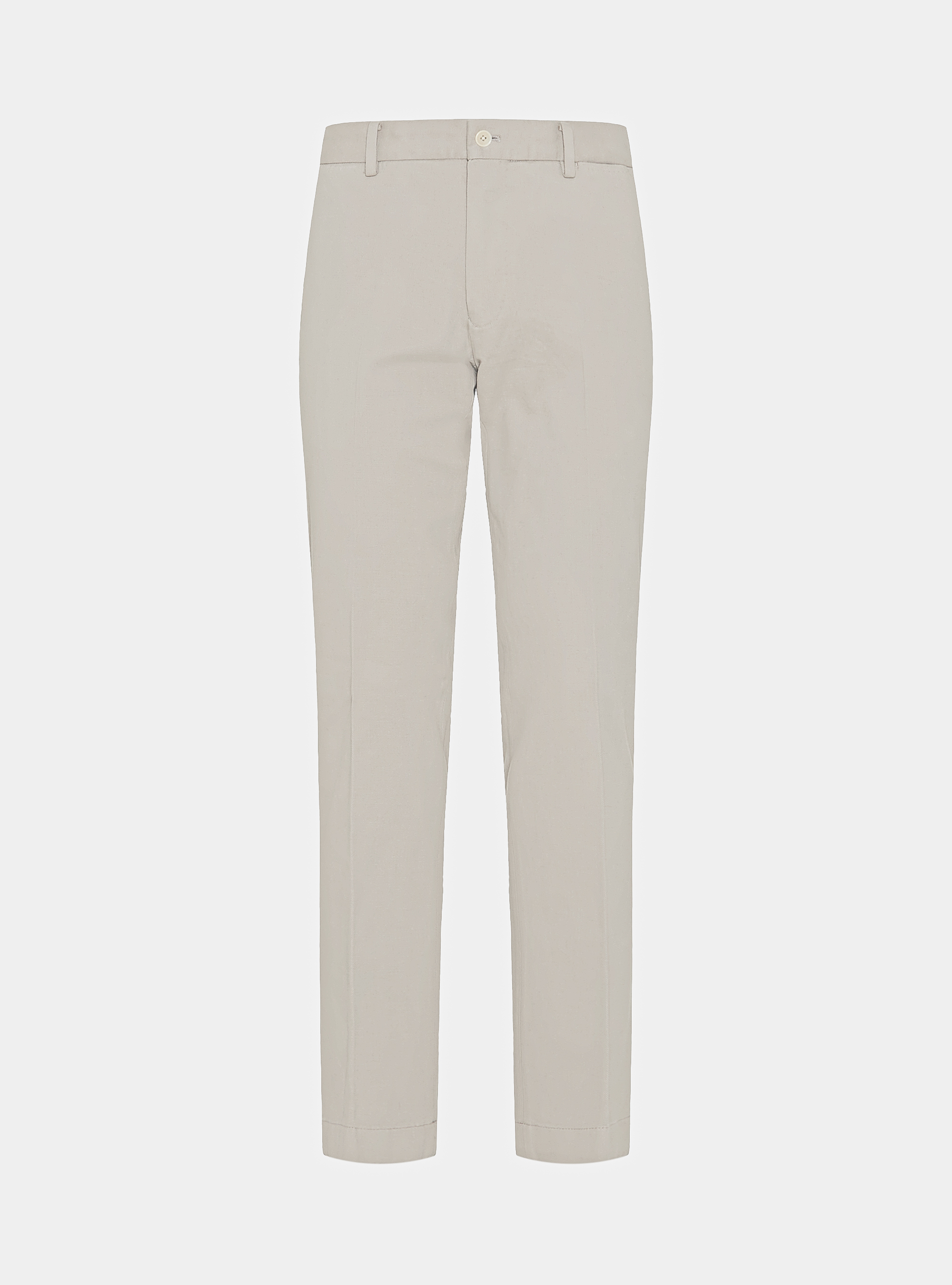 Pantaloni in twill di cotone e cashmere, ECRU