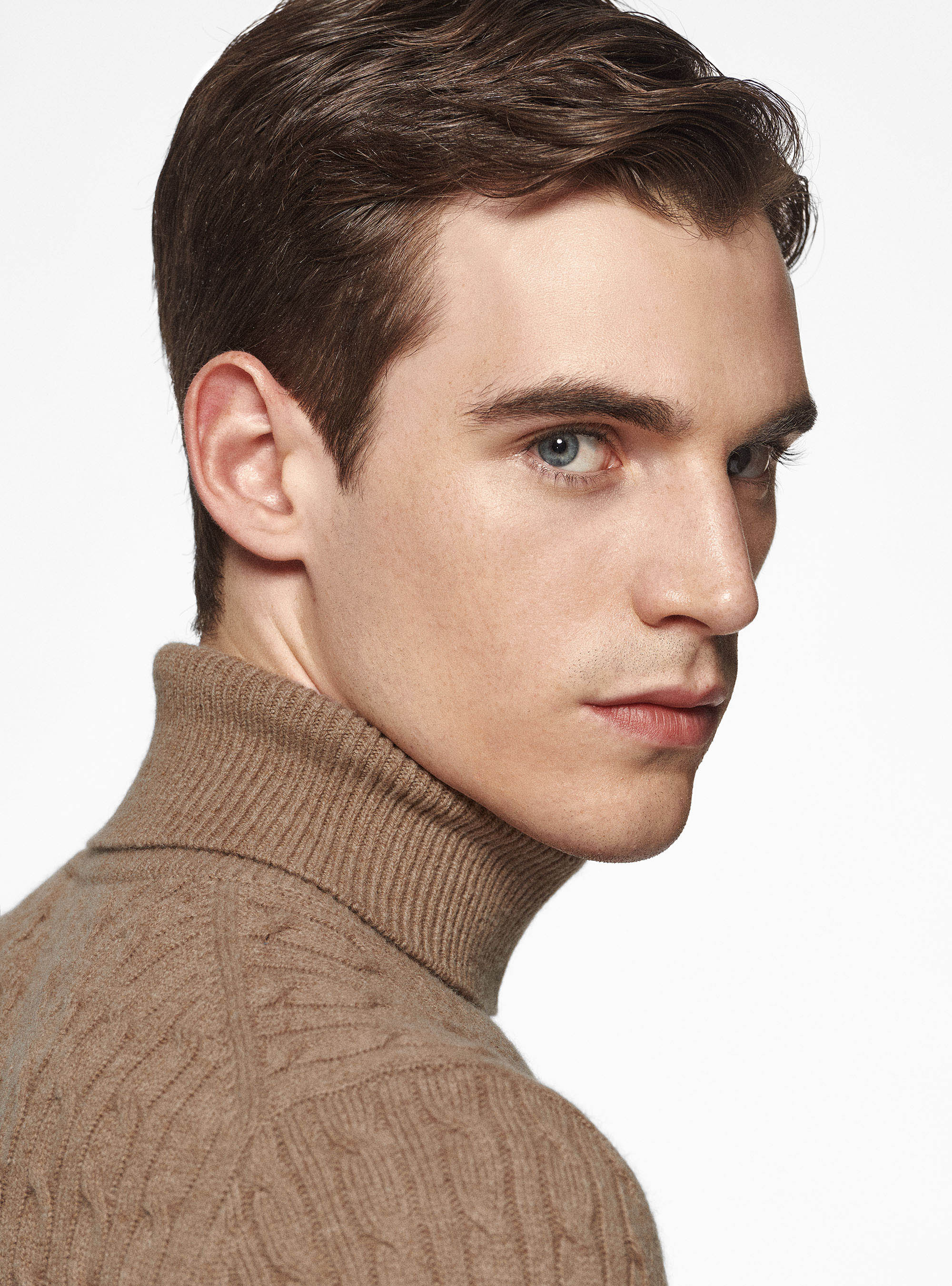 Cashmere wool turtleneck sweater with braid, CAMMELLO 0570C