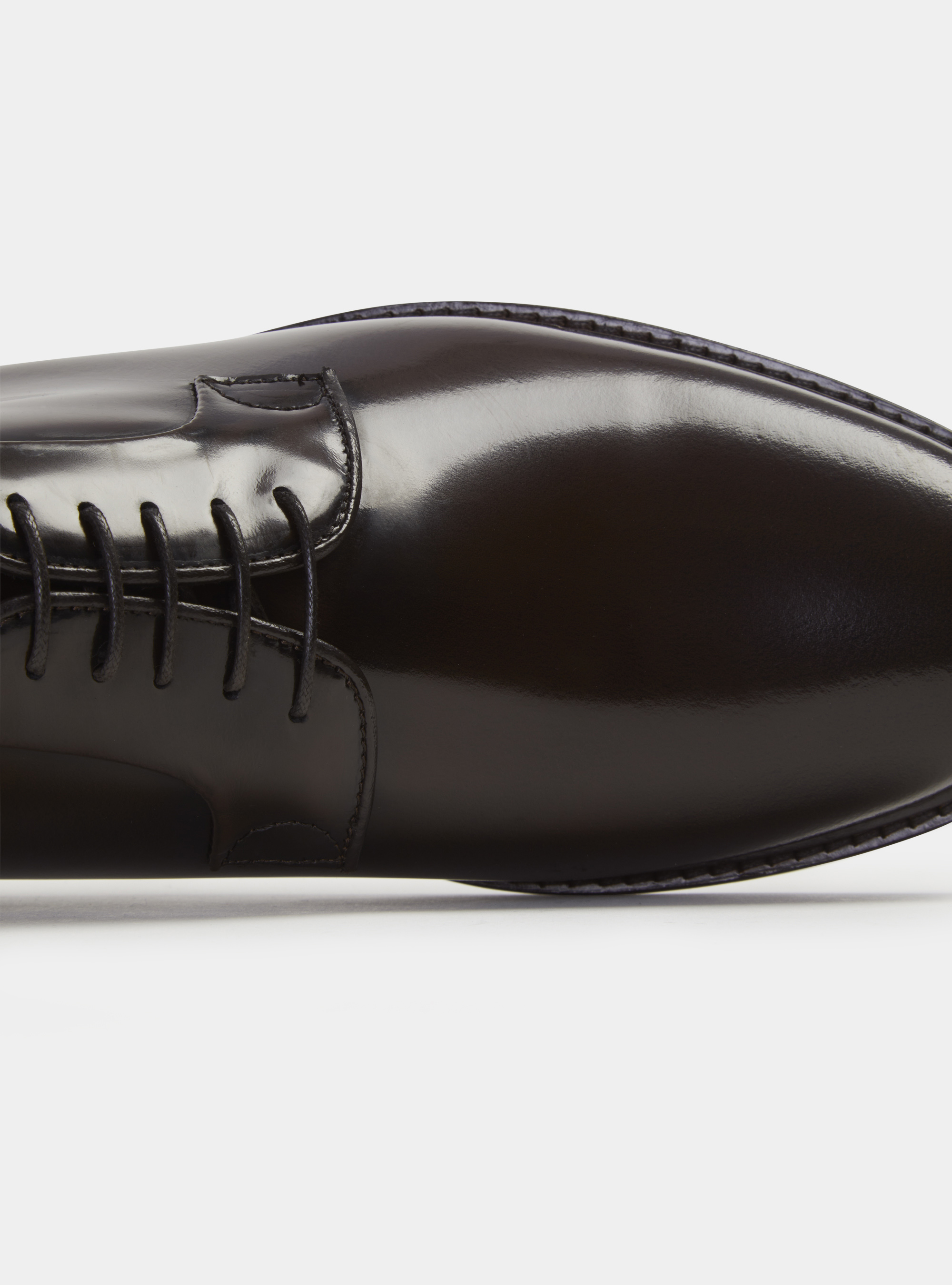 Derby de piel desgastada, MARRON MUY OSCURO