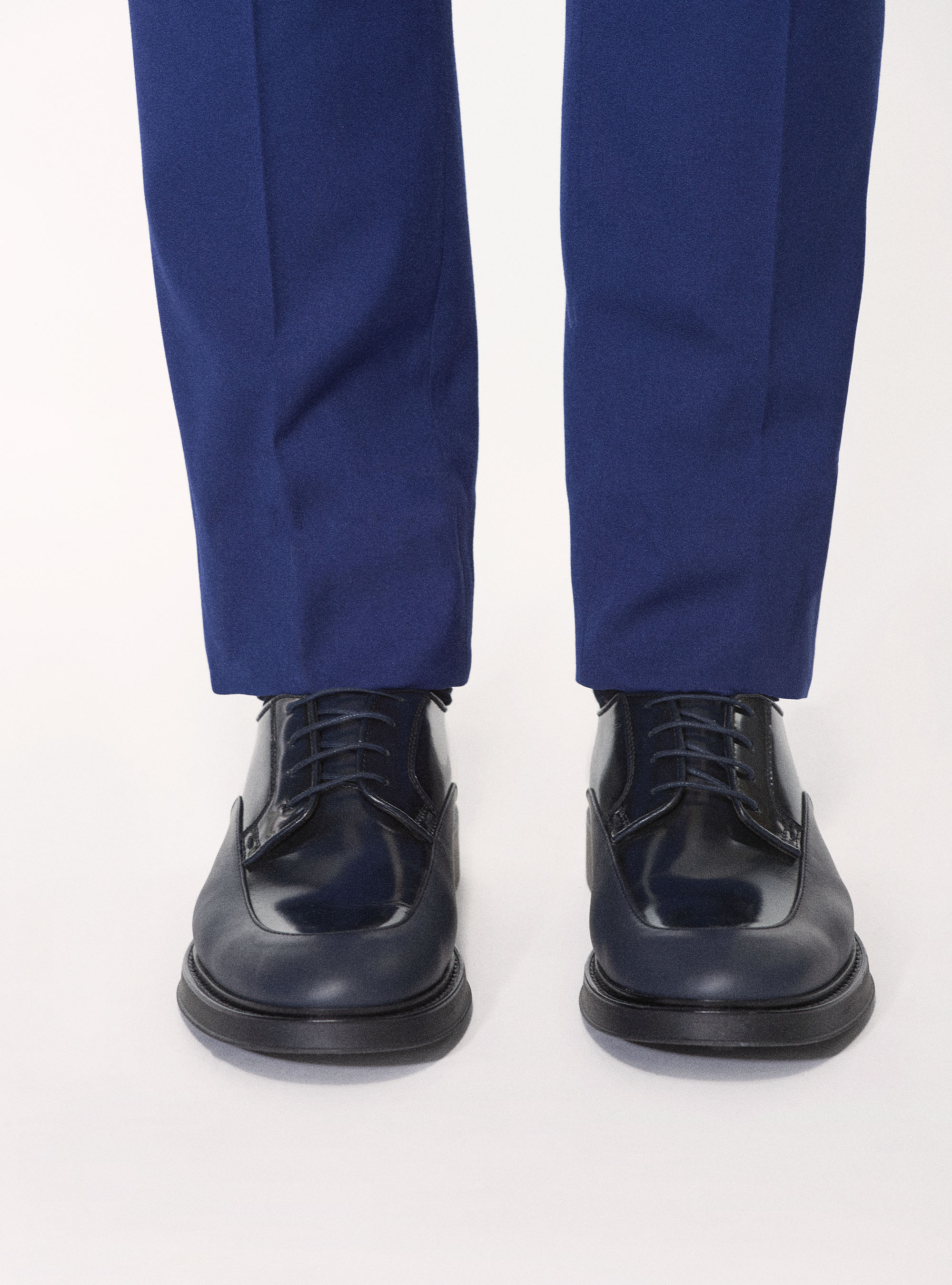 Derby allacciato con suola in gomma ultraleggera, BLU NAVY