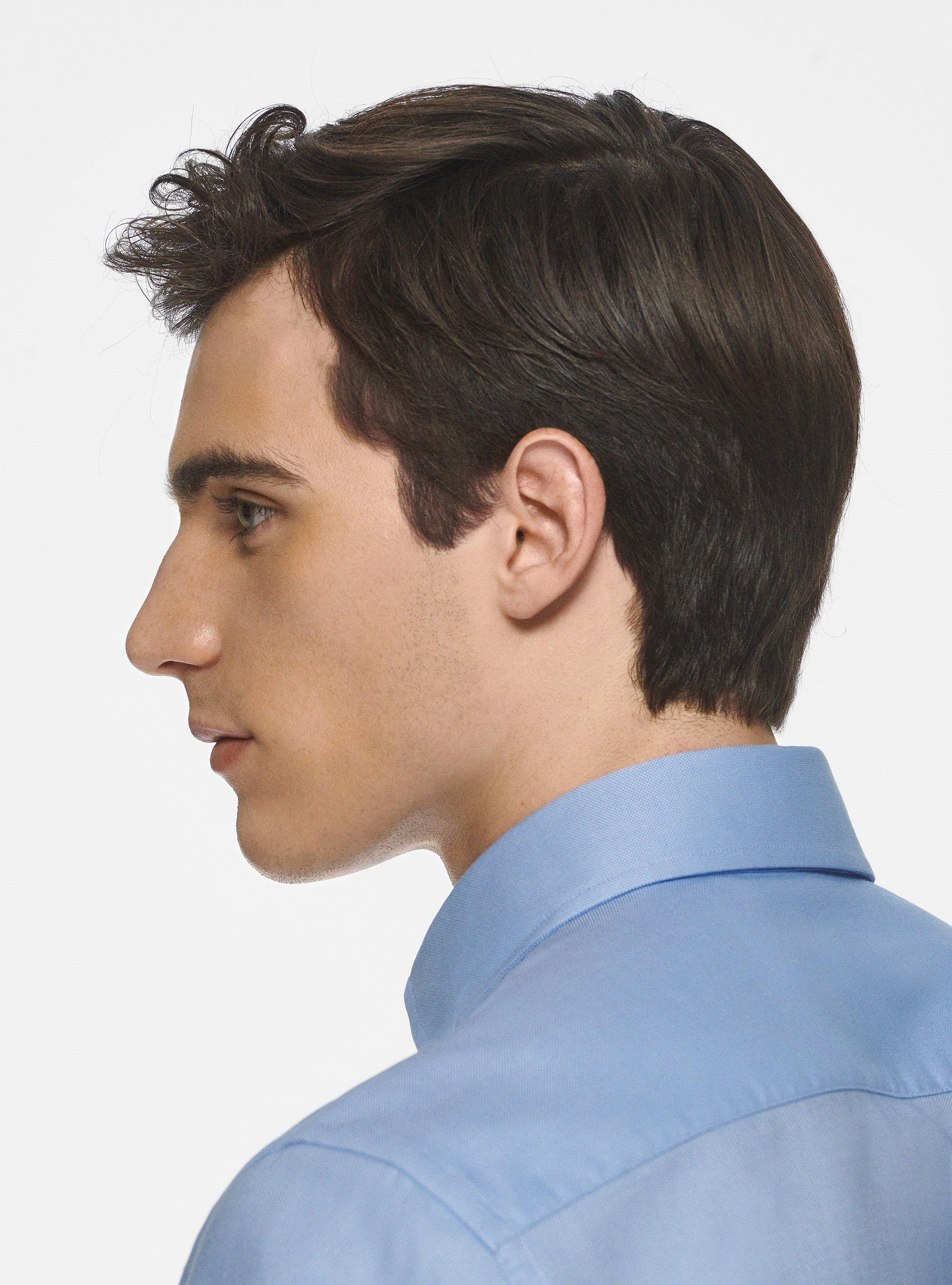 Camicia in cotone oxford, AZZURRO