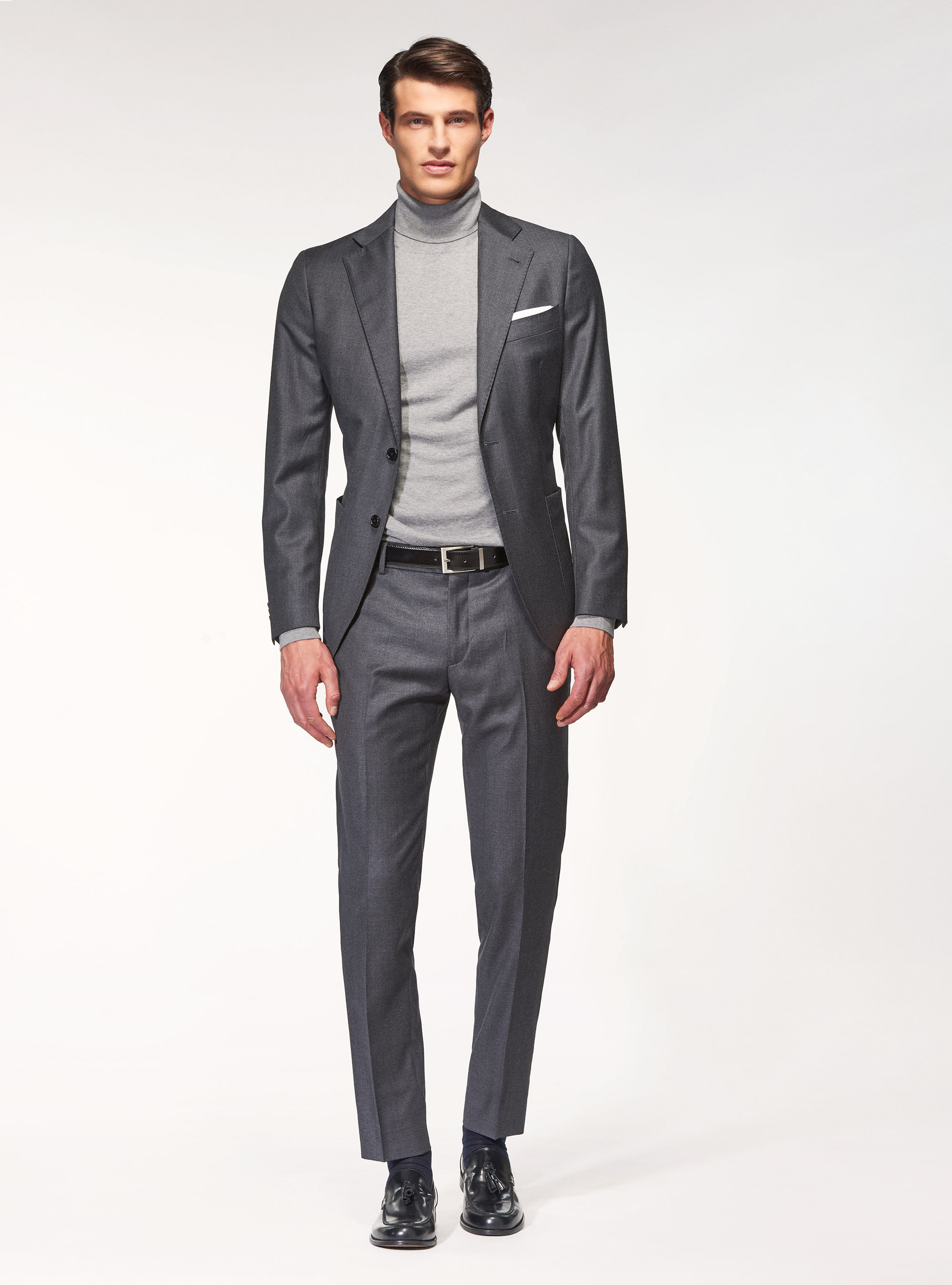 Giacca per abito in pura lana superfine 110's Vitale Barberis Canonico, ASFALTO