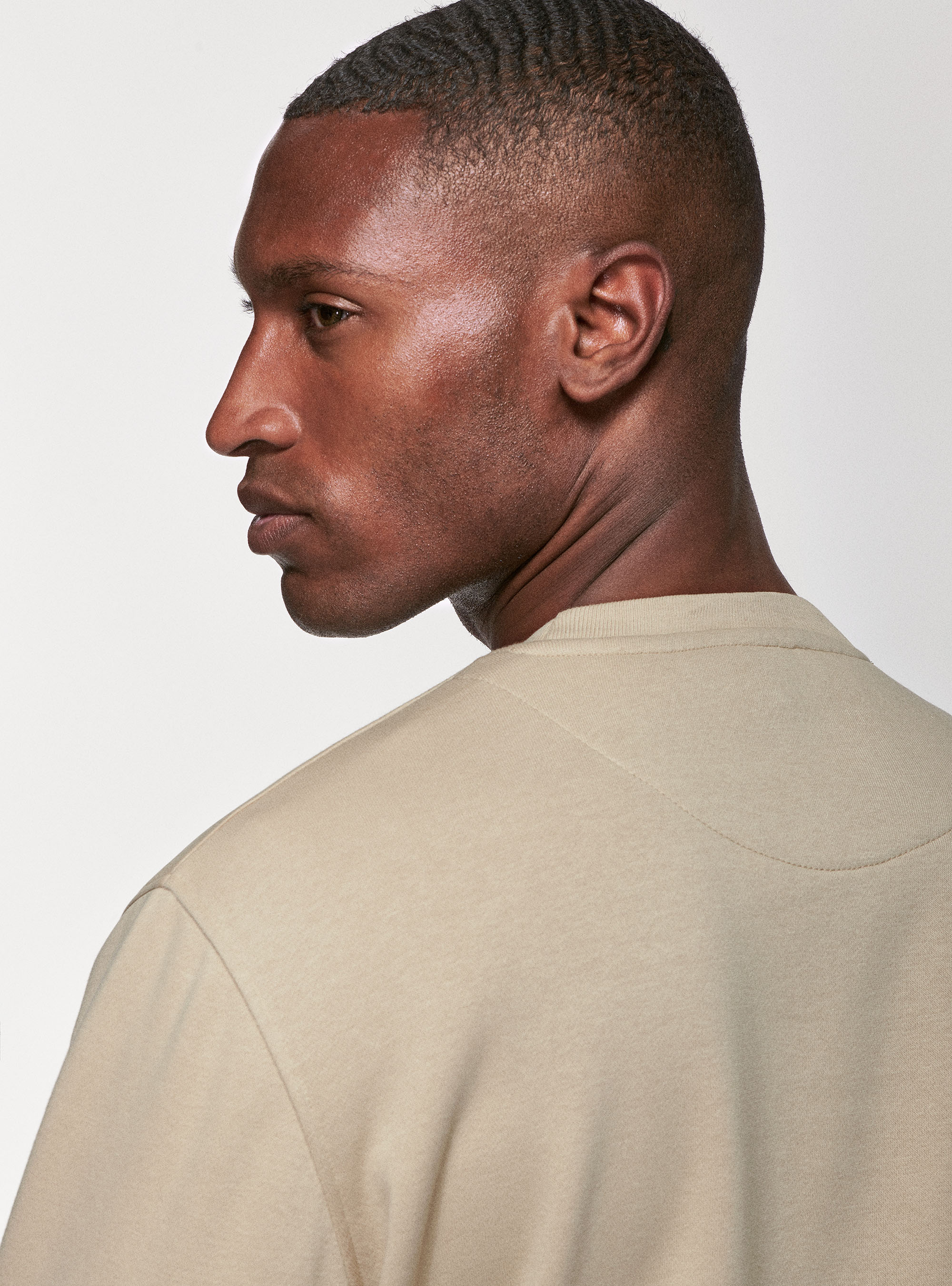 Felpa girocollo, ECRU