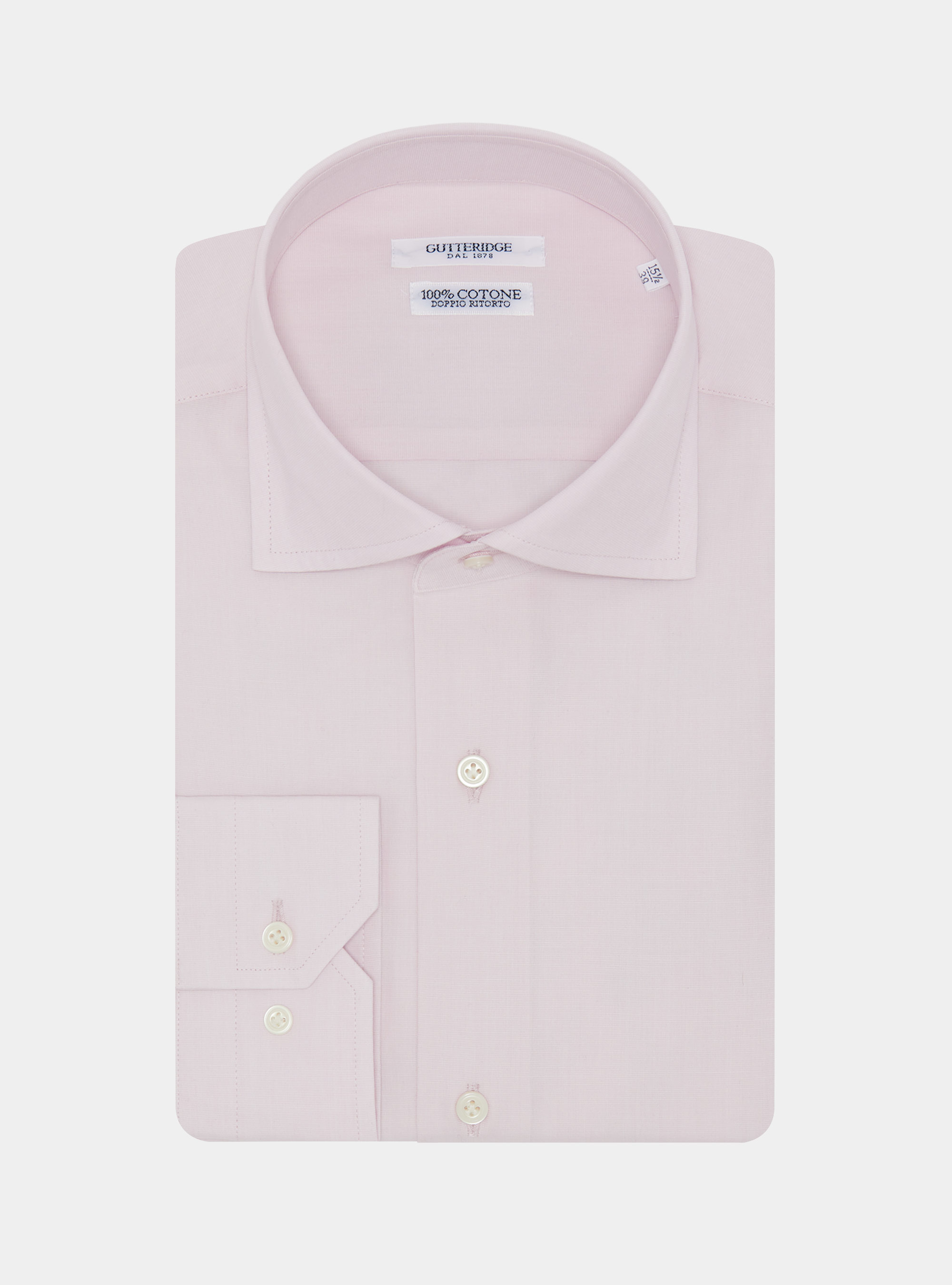 Camicia in fil a fil di cotone, ROSA