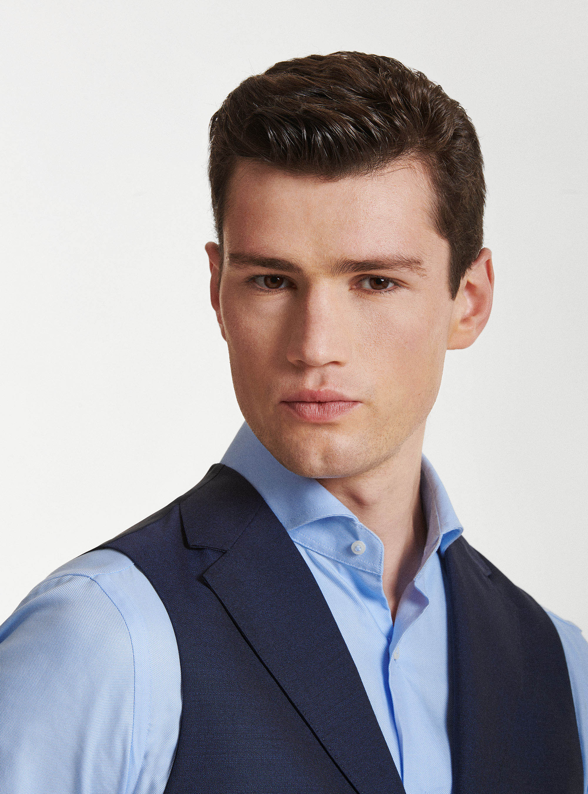 Chaleco de pura lana Vitale Barberis Canonico, AZUL MARINO