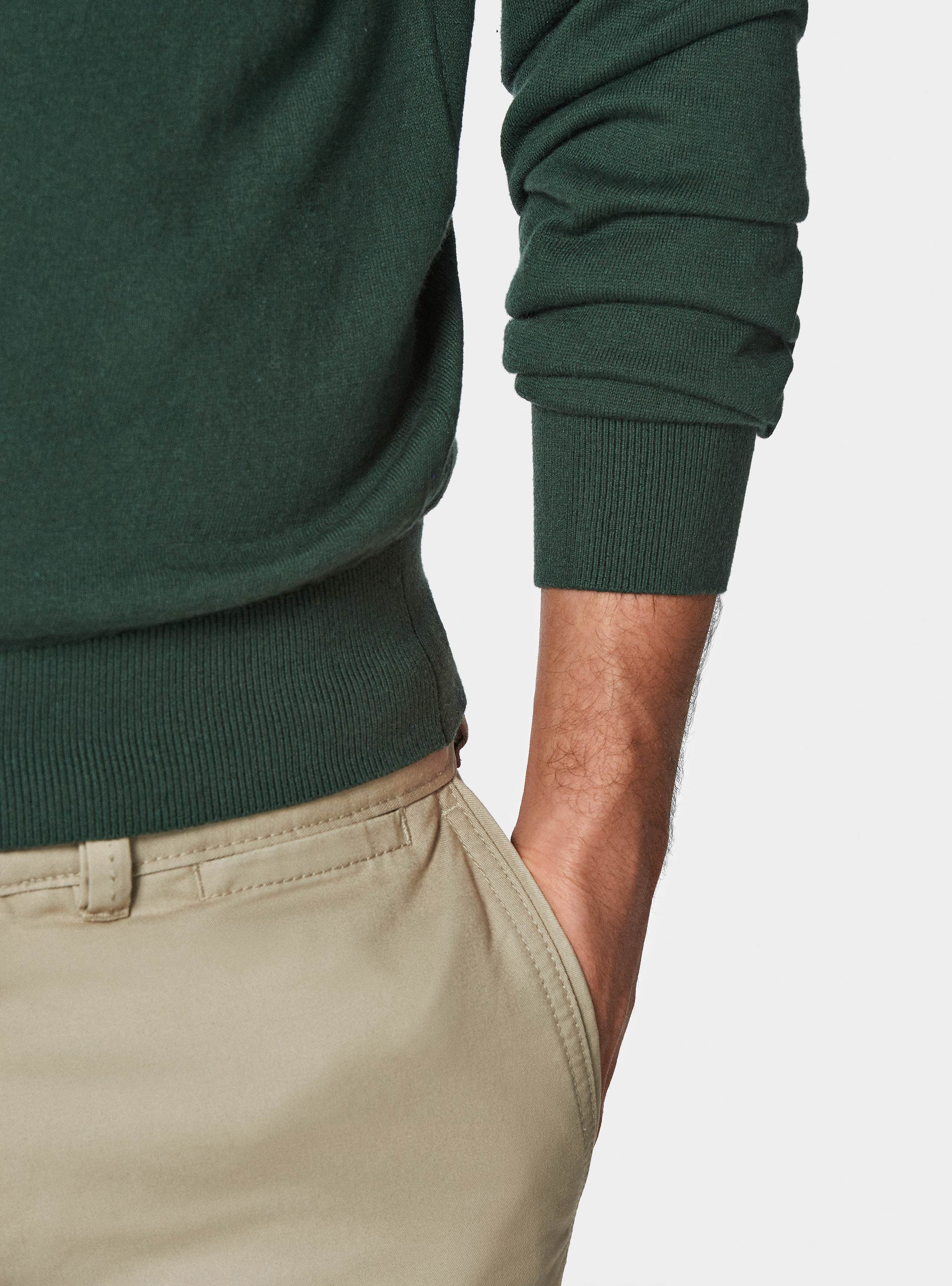 Pullover mit Rundhalsausschnitt aus Baumwolle, Seide und Kaschmir, VERDE MUSCHIO 0615C