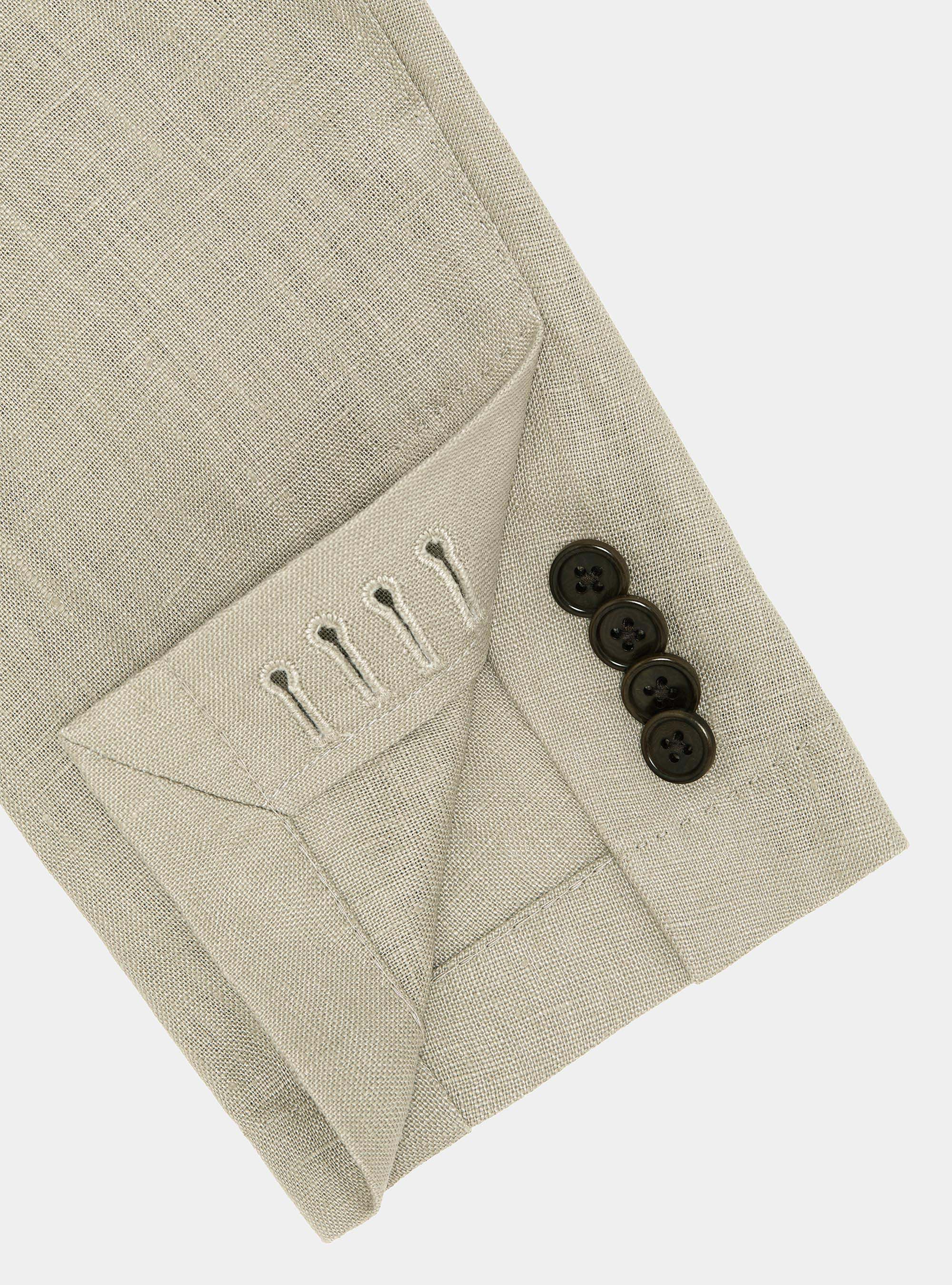Pure linen suit blazer, SAND