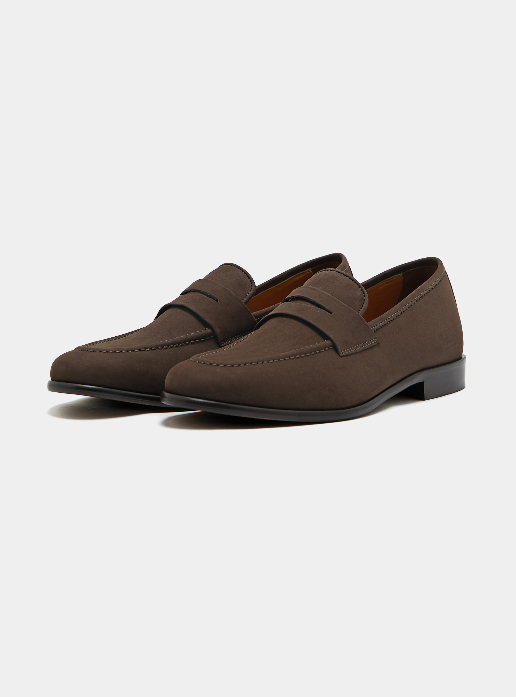 Mocasines de nobuk, MARRON