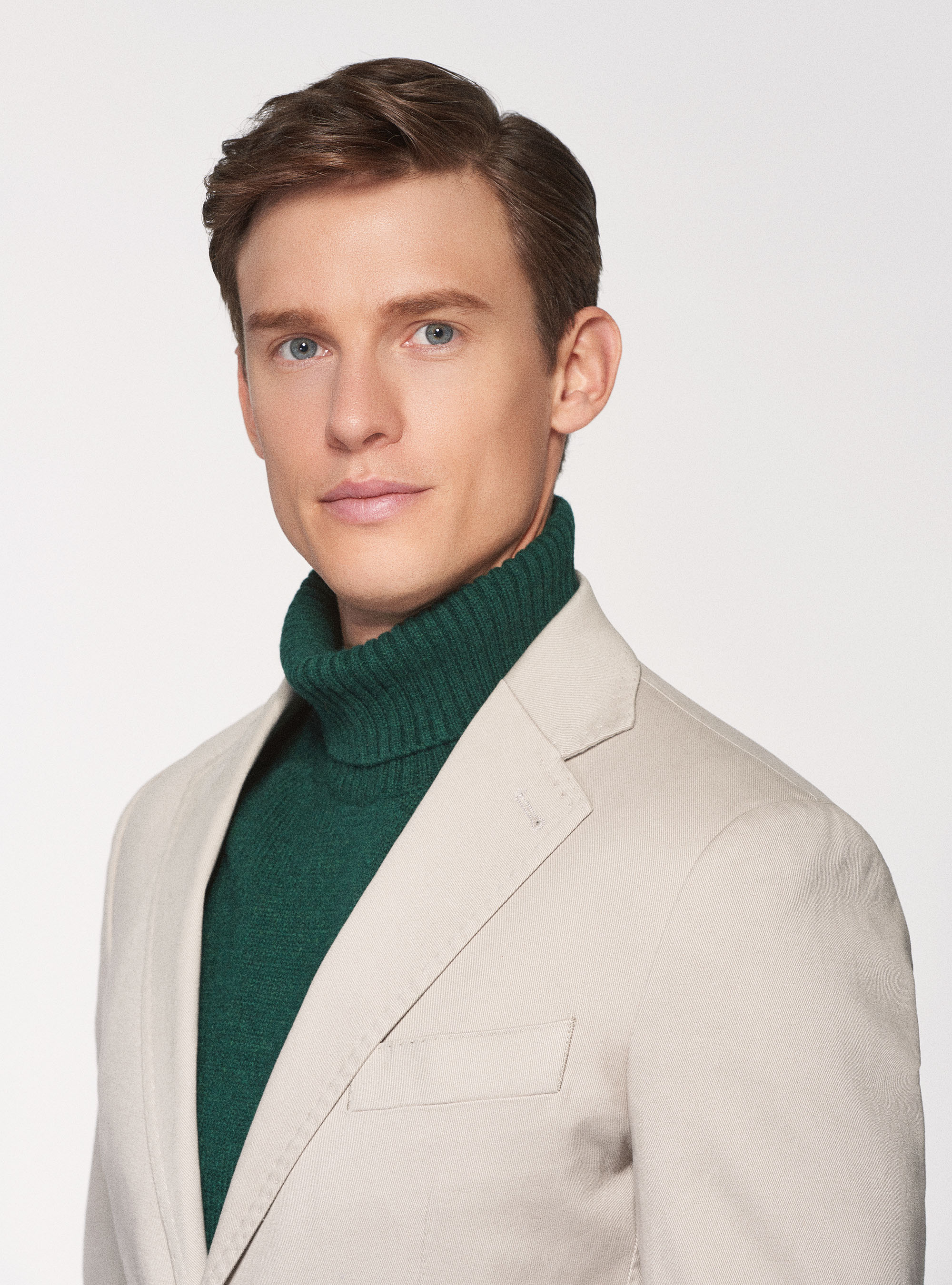 Giacca in cotone smerigliato, ECRU