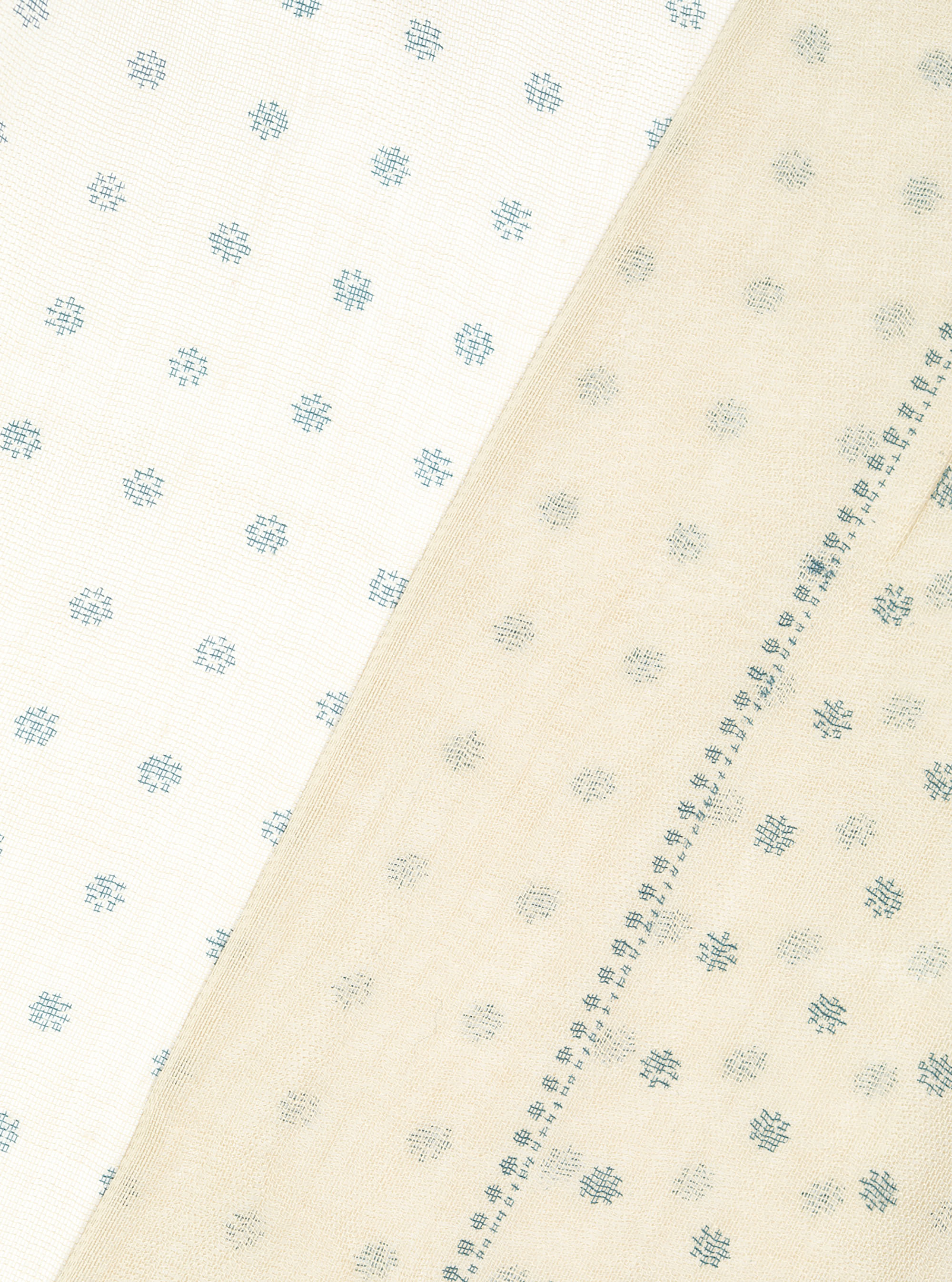 Little flower patterned scarf, ECRU