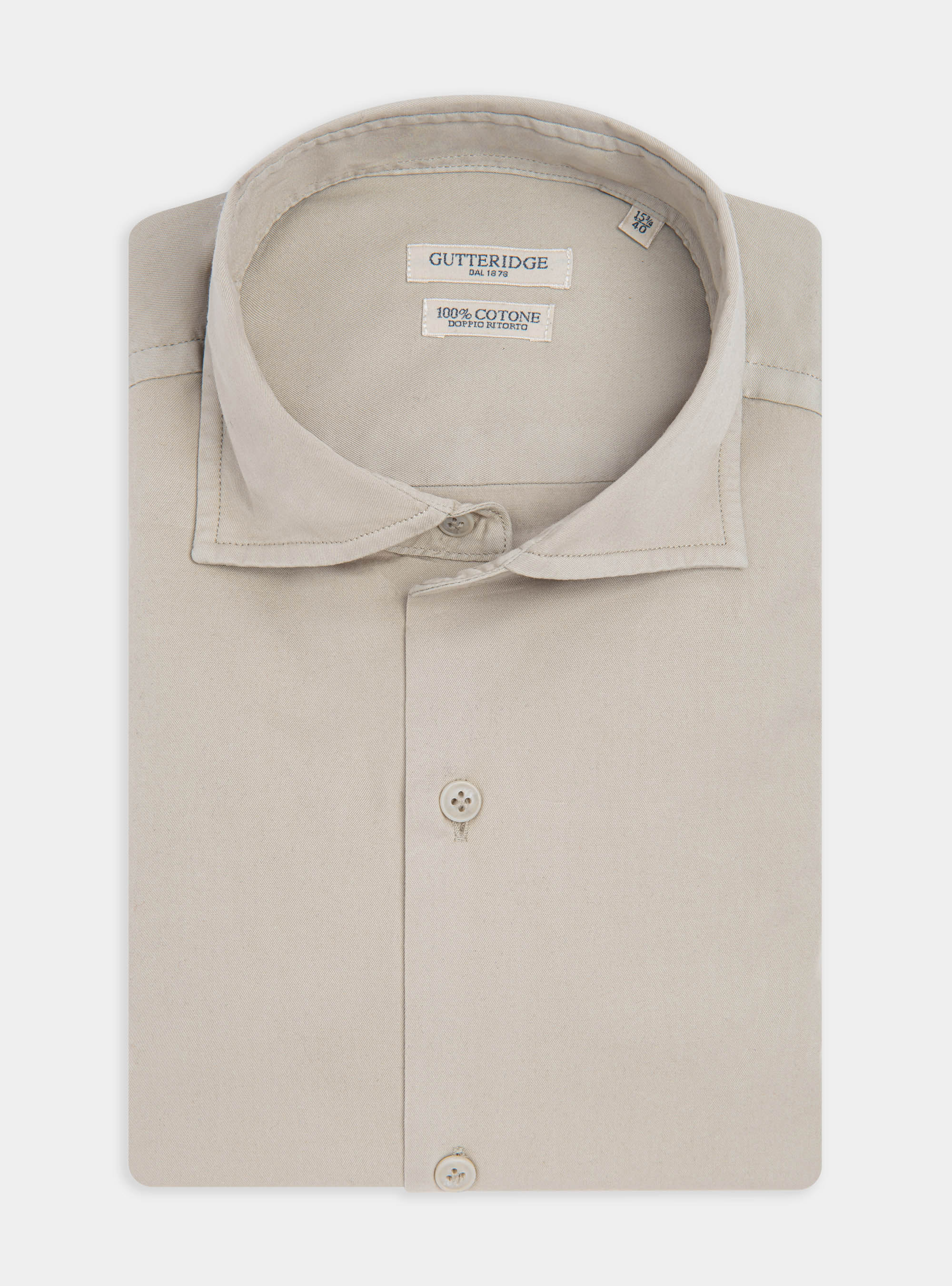 Camicia in cotone tinto in capo, SABBIA