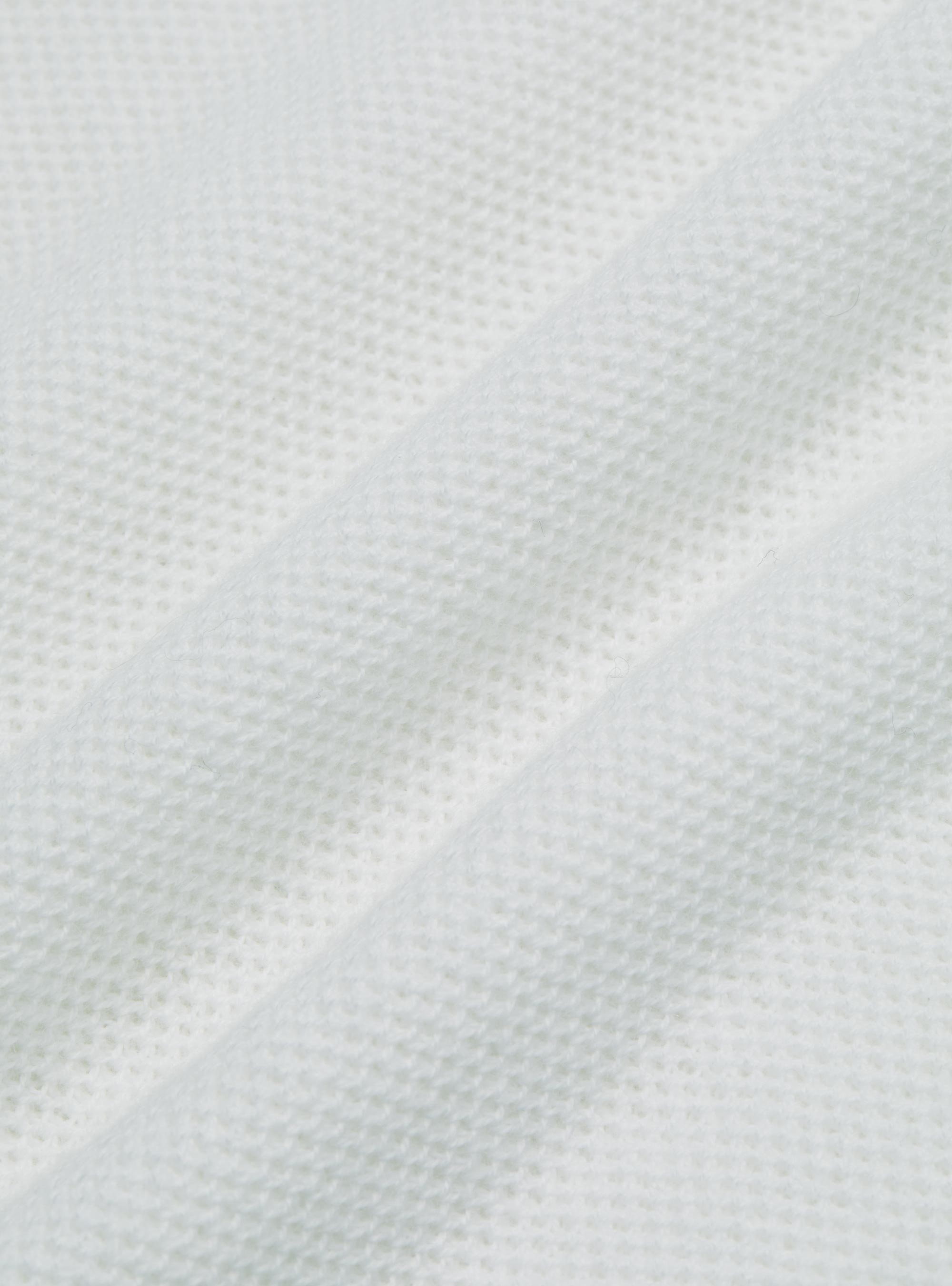 Cotton cashmere honeycomb turtleneck, WHITE