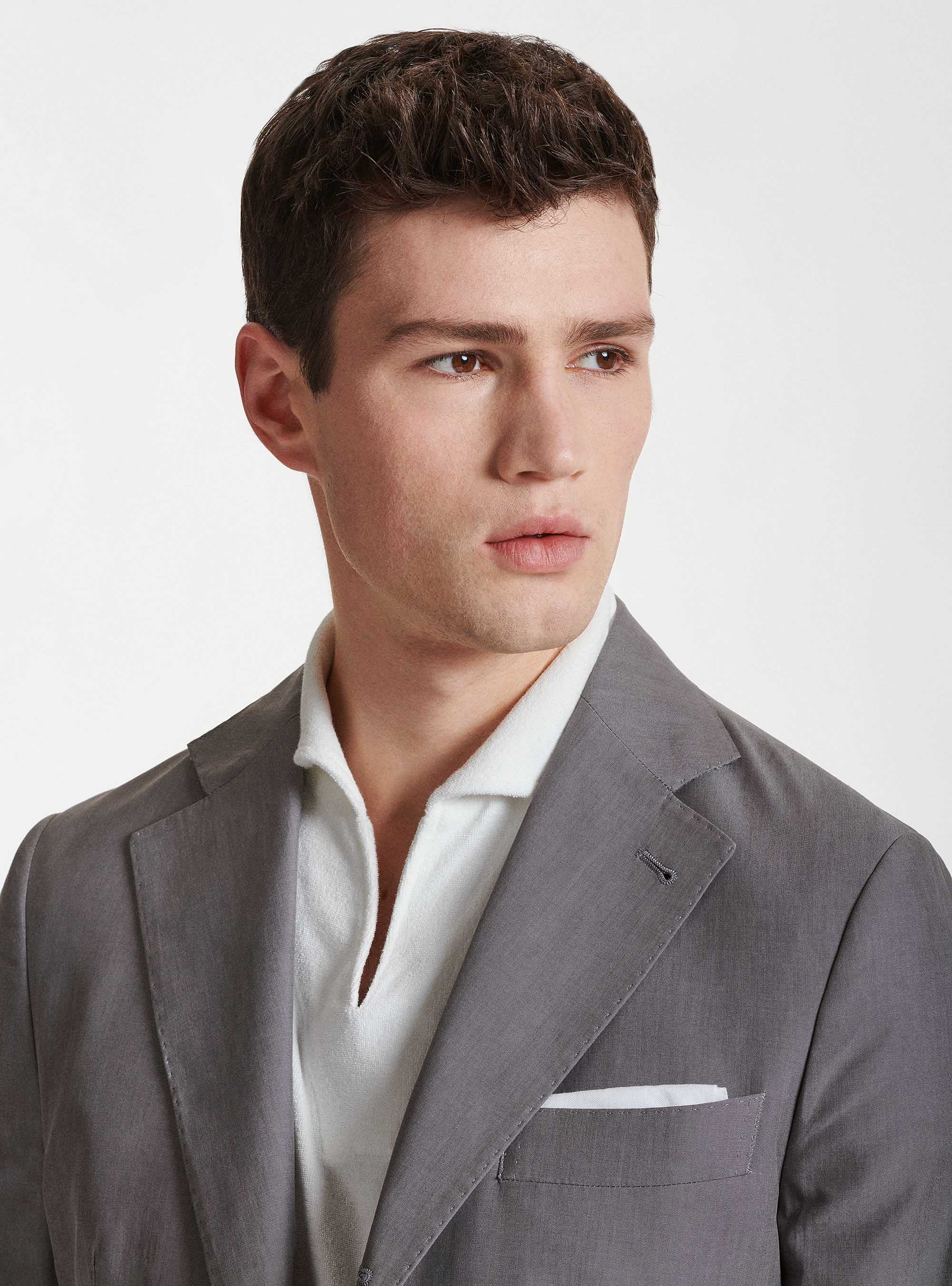 Giacca per abito in misto cotone DUEMILAGORI, GRIGIO CHIARO MELANGE