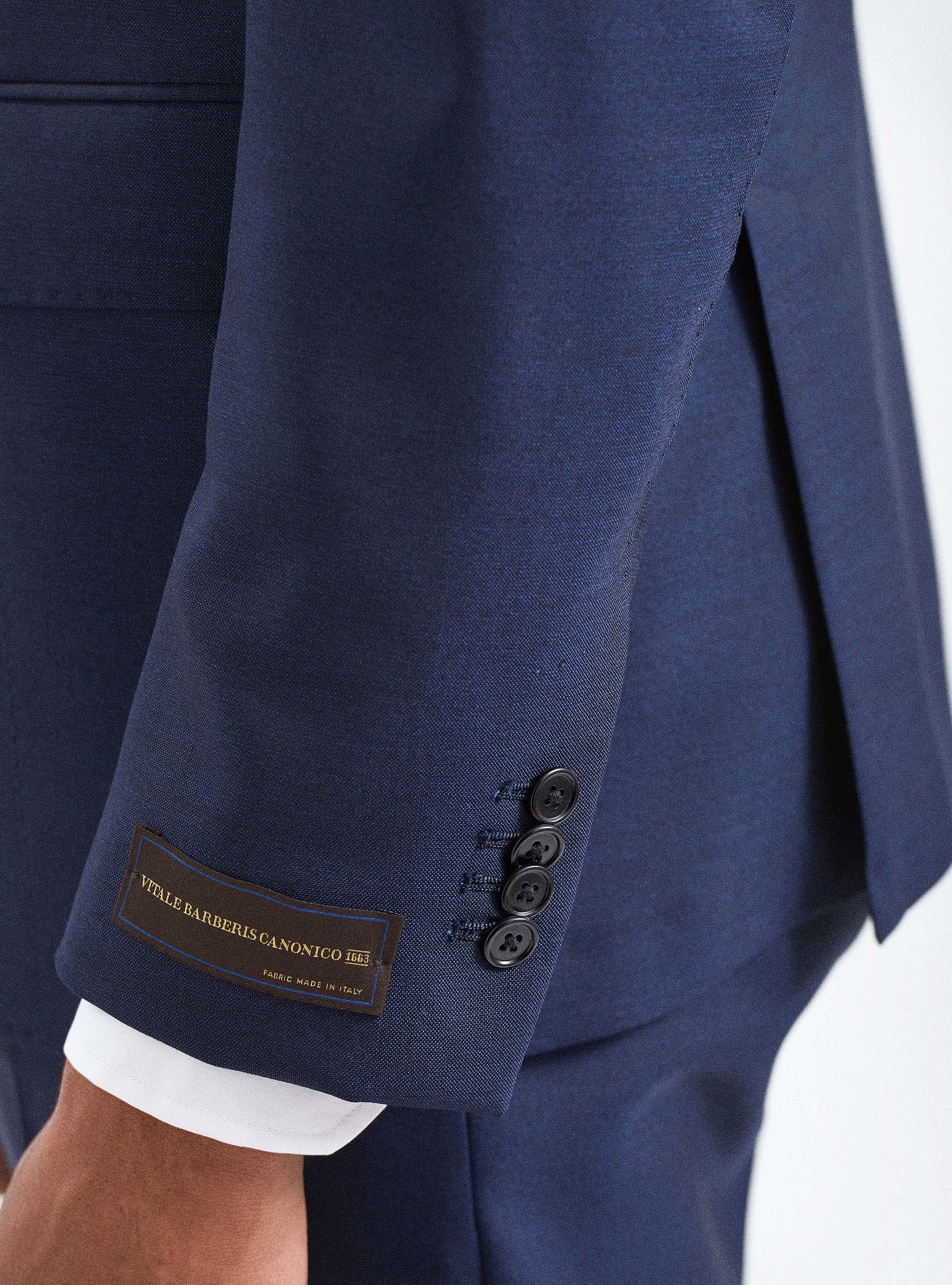 Suit blazer in pure wool Vitale Barberis Canonico fabric, NAVY BLUE