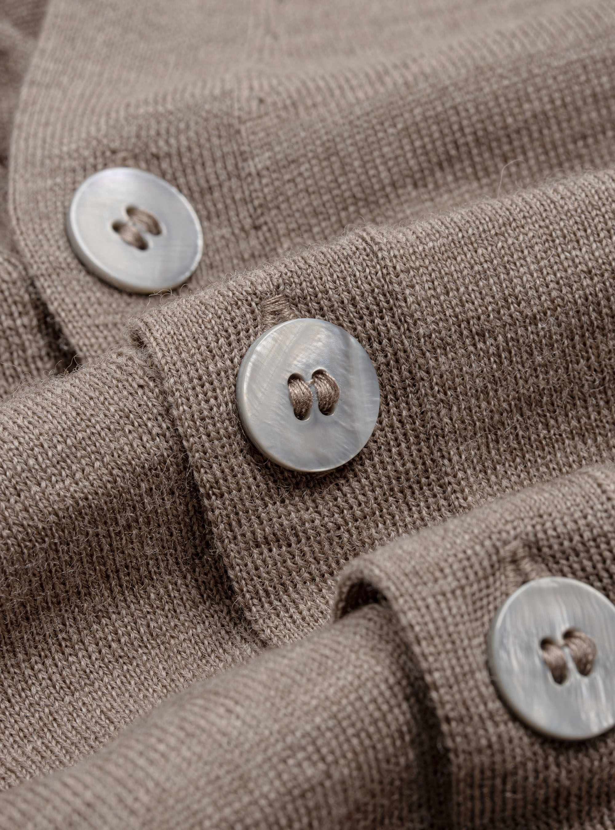 Gilet in maglia in pura lana merino, FANGO