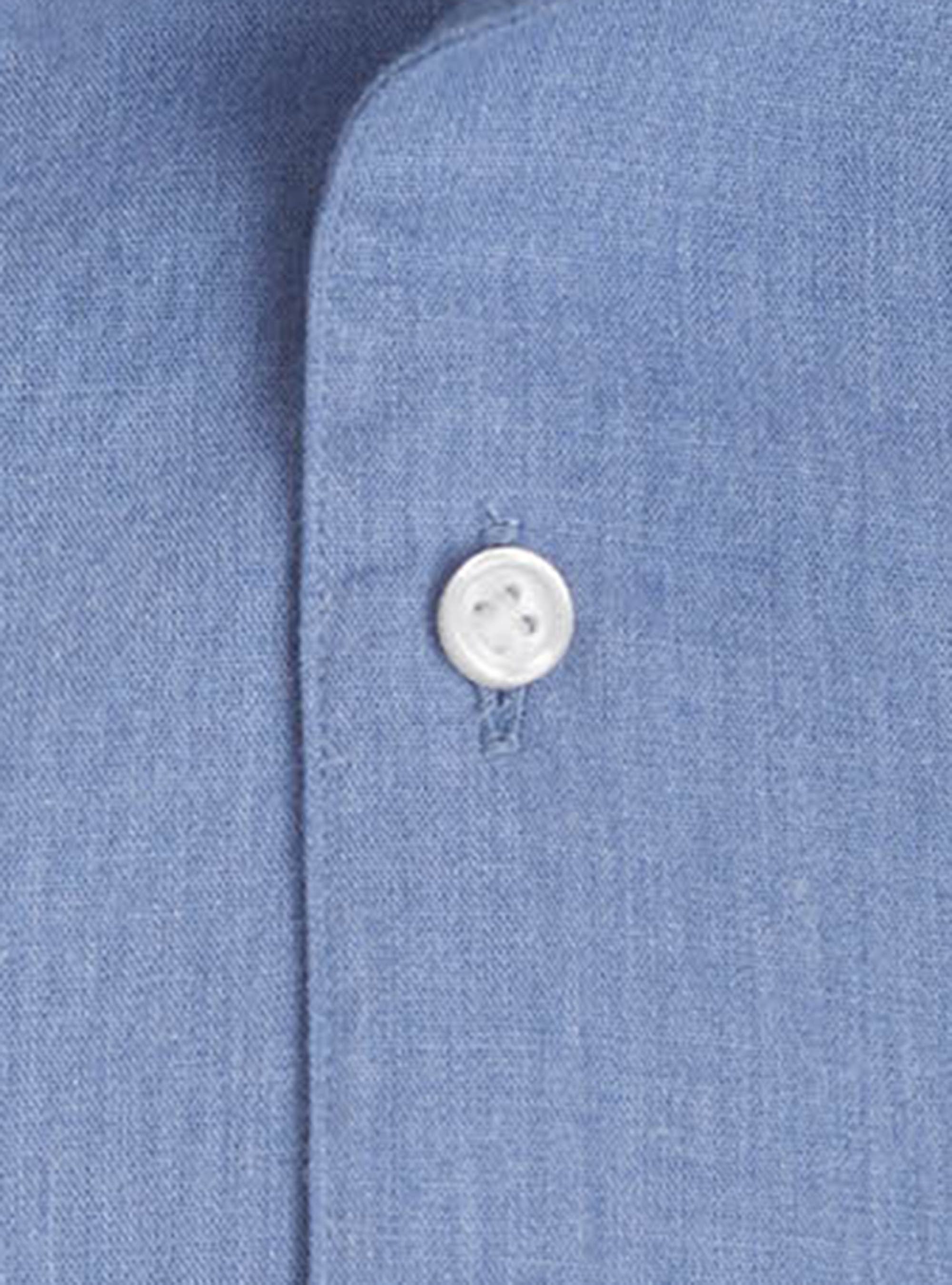 Camicia in flanella di cotone, AZZURRO