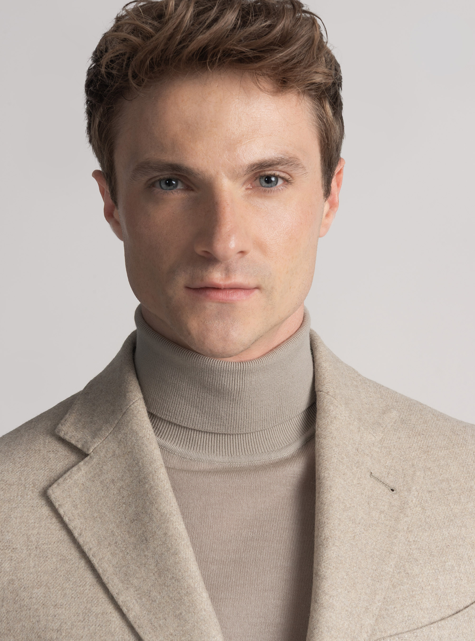 Giacca in flanella di misto lana, SABBIA