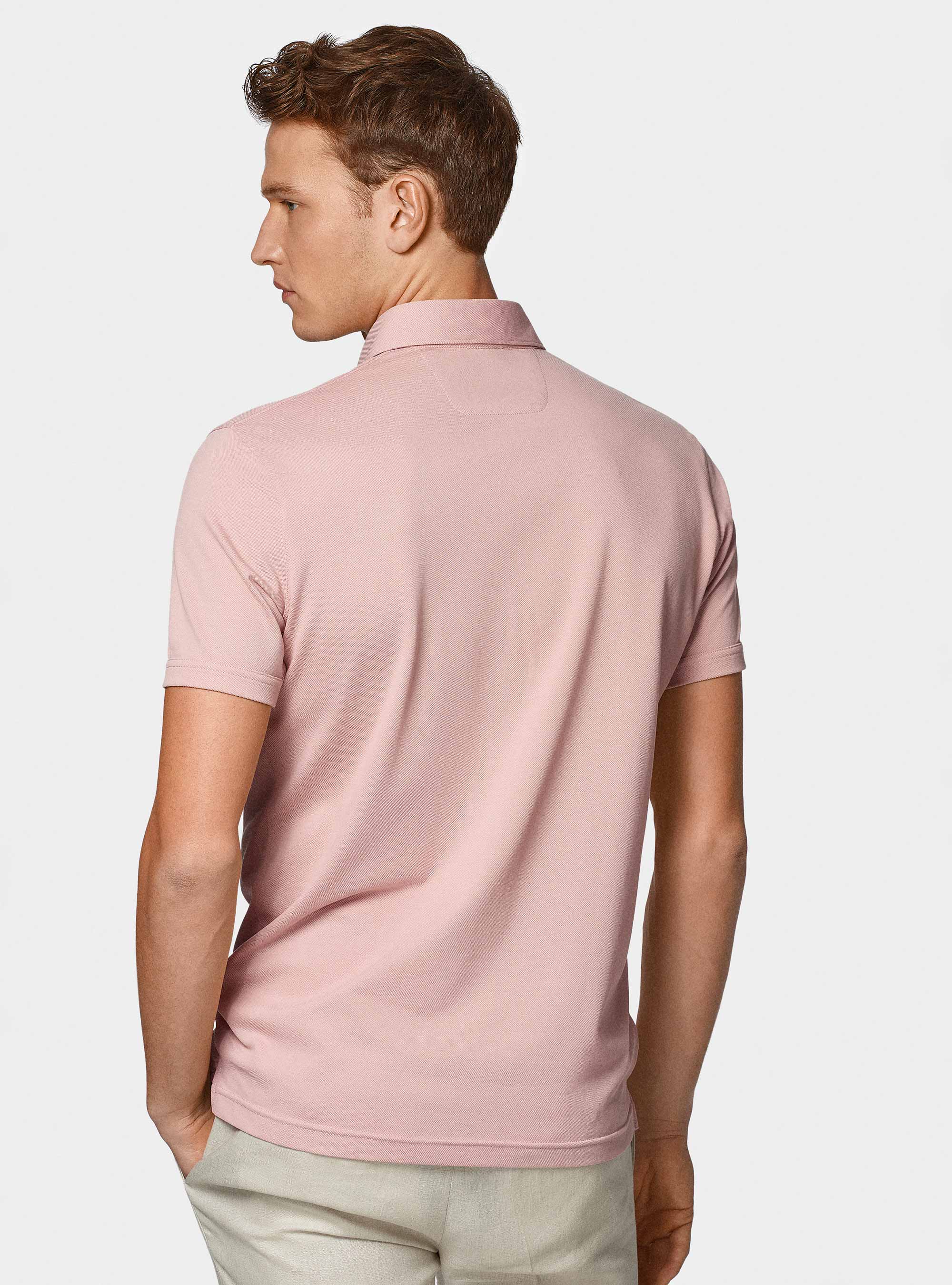 Polo GT01 in piquet stretch, 0441C ROSA SCURO