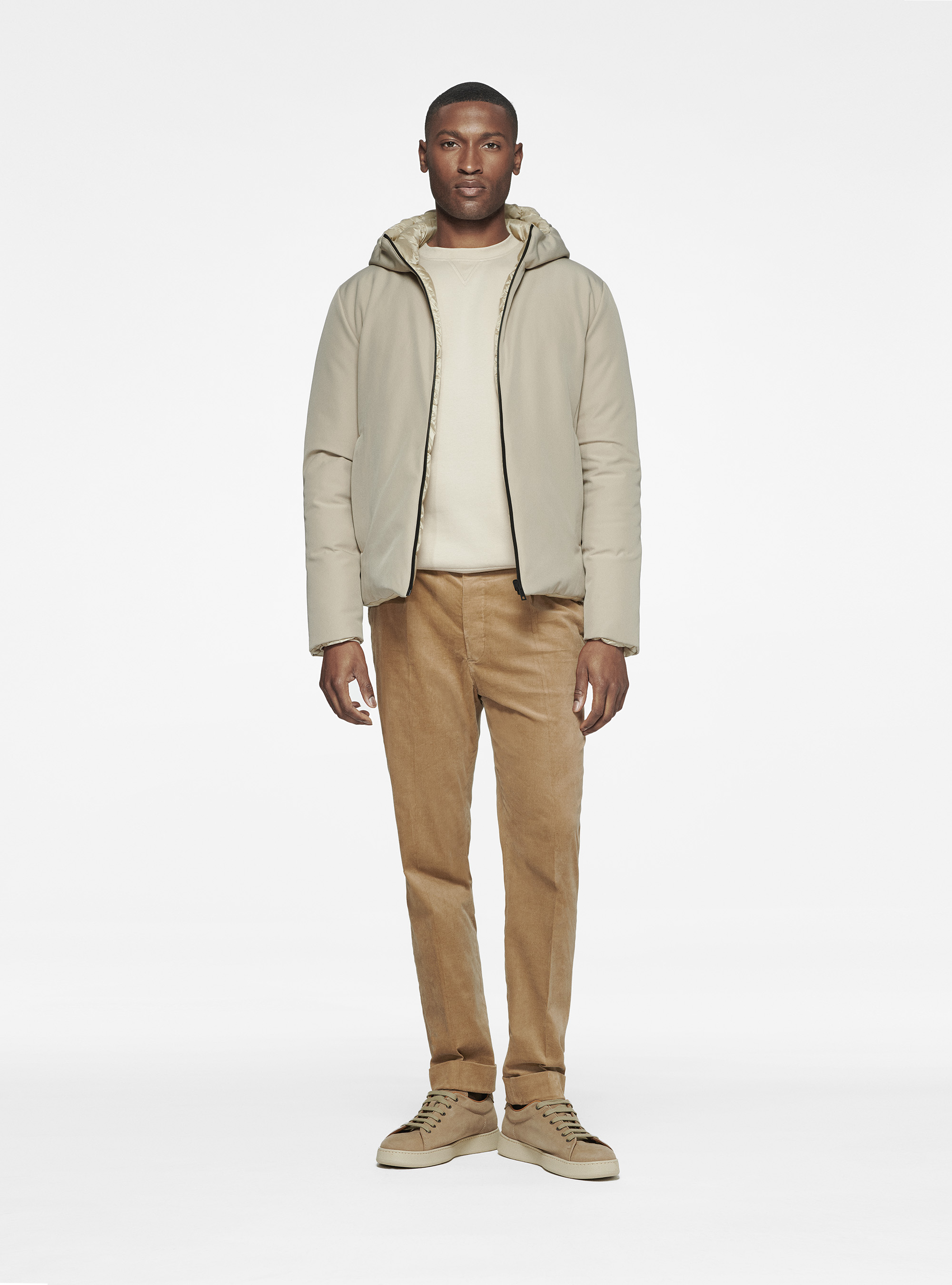 Giubbino reversibile con cappuccio, SABBIA