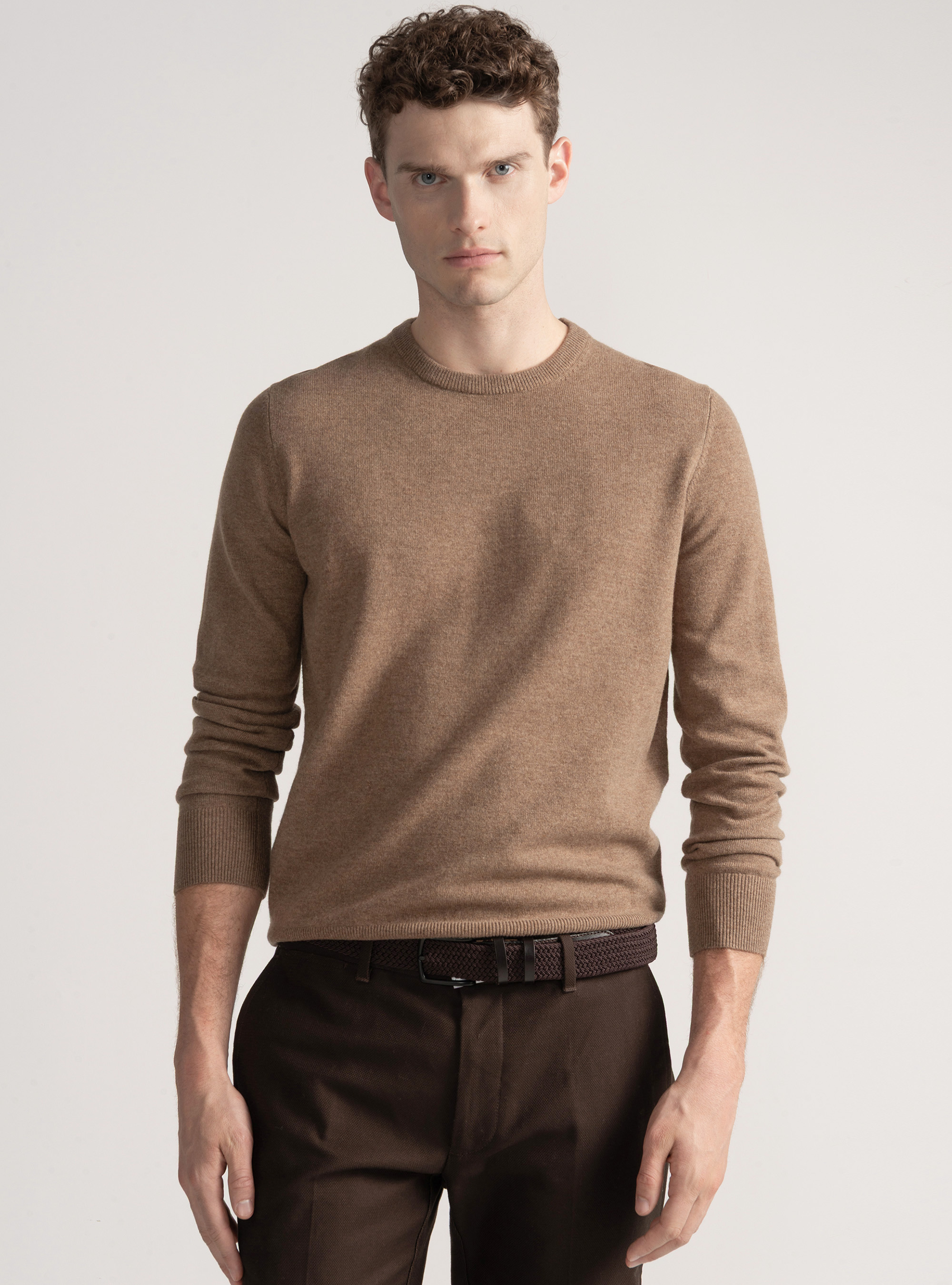 Trikot mit Rundhalsausschnitt aus Lambswool und Kaschmir, FANGO 0569C