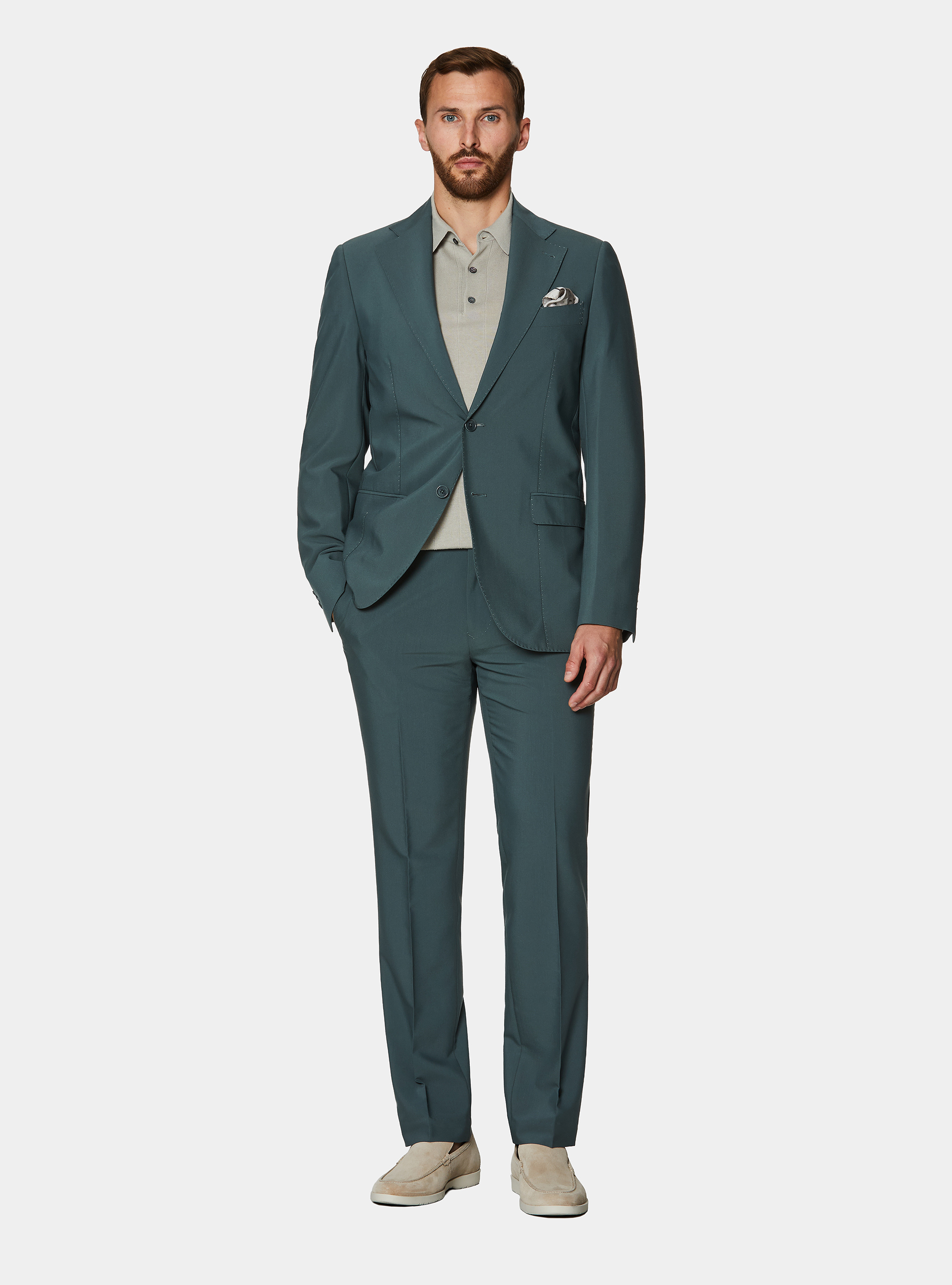 Slim fit sage suit, 