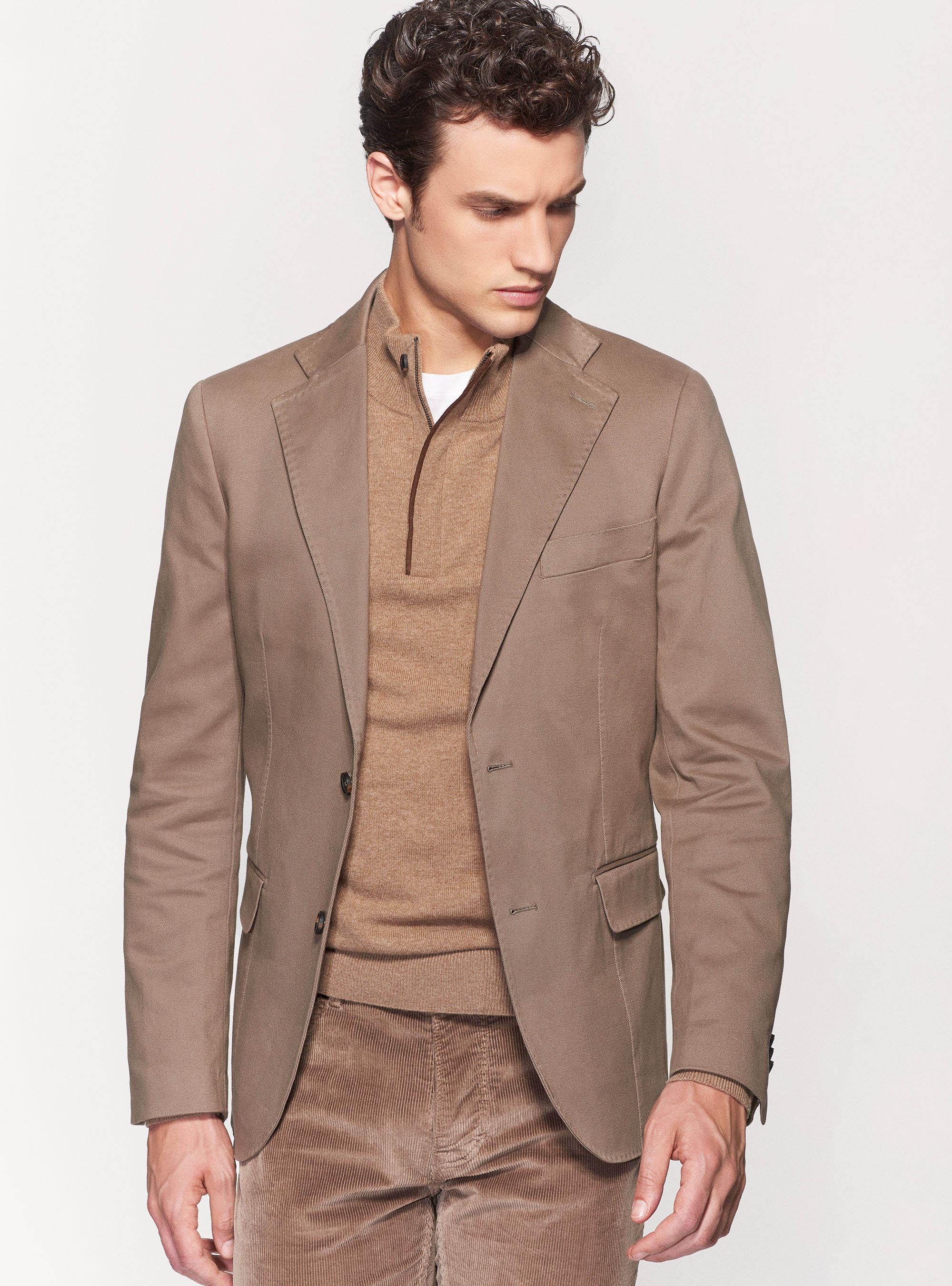 Frosted cotton blazer, MUD