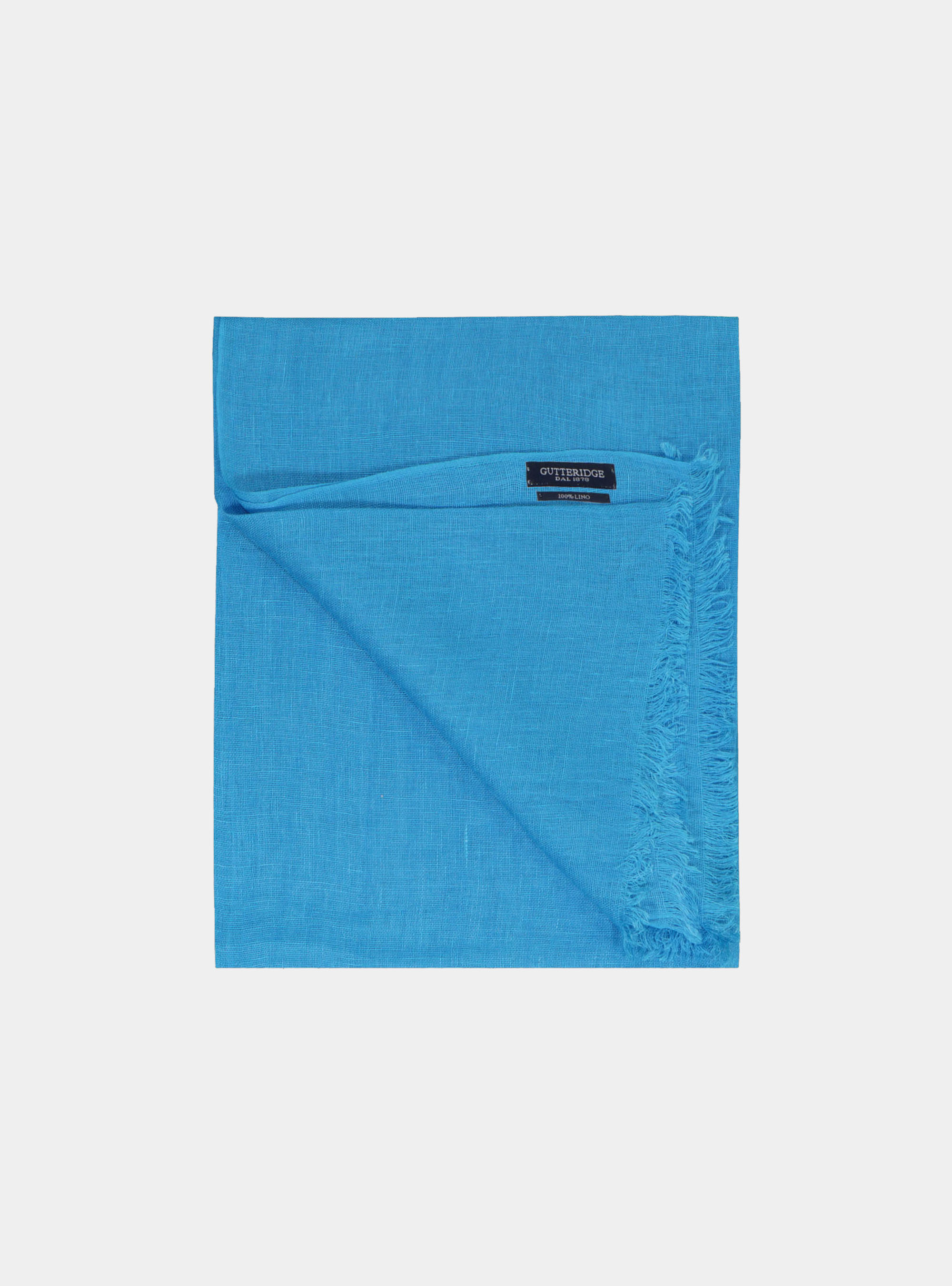 Einfarbiger Leinenschal, TURCHESE 0258C