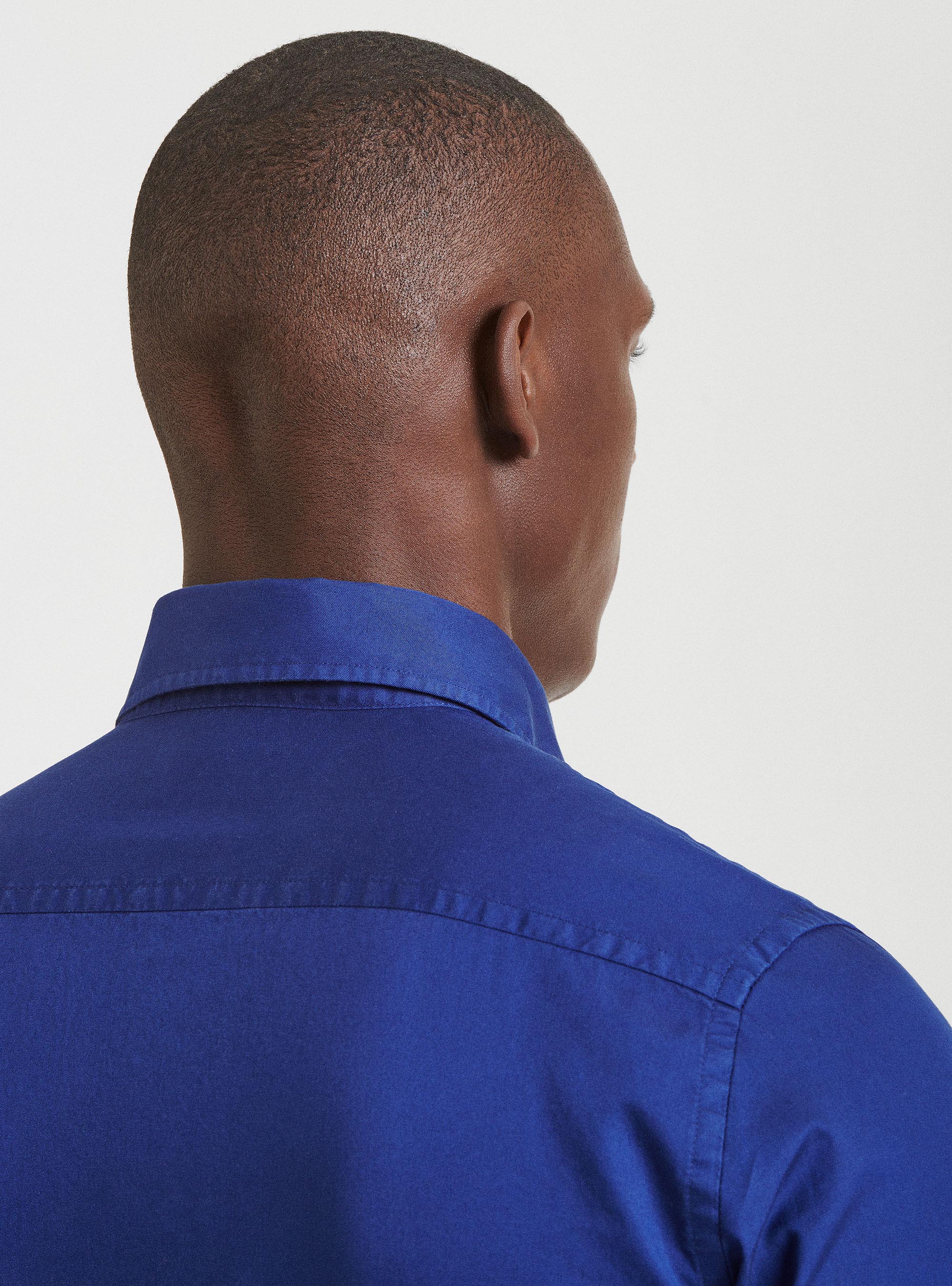 Camicia in cotone tinto in capo, BLU ROYAL