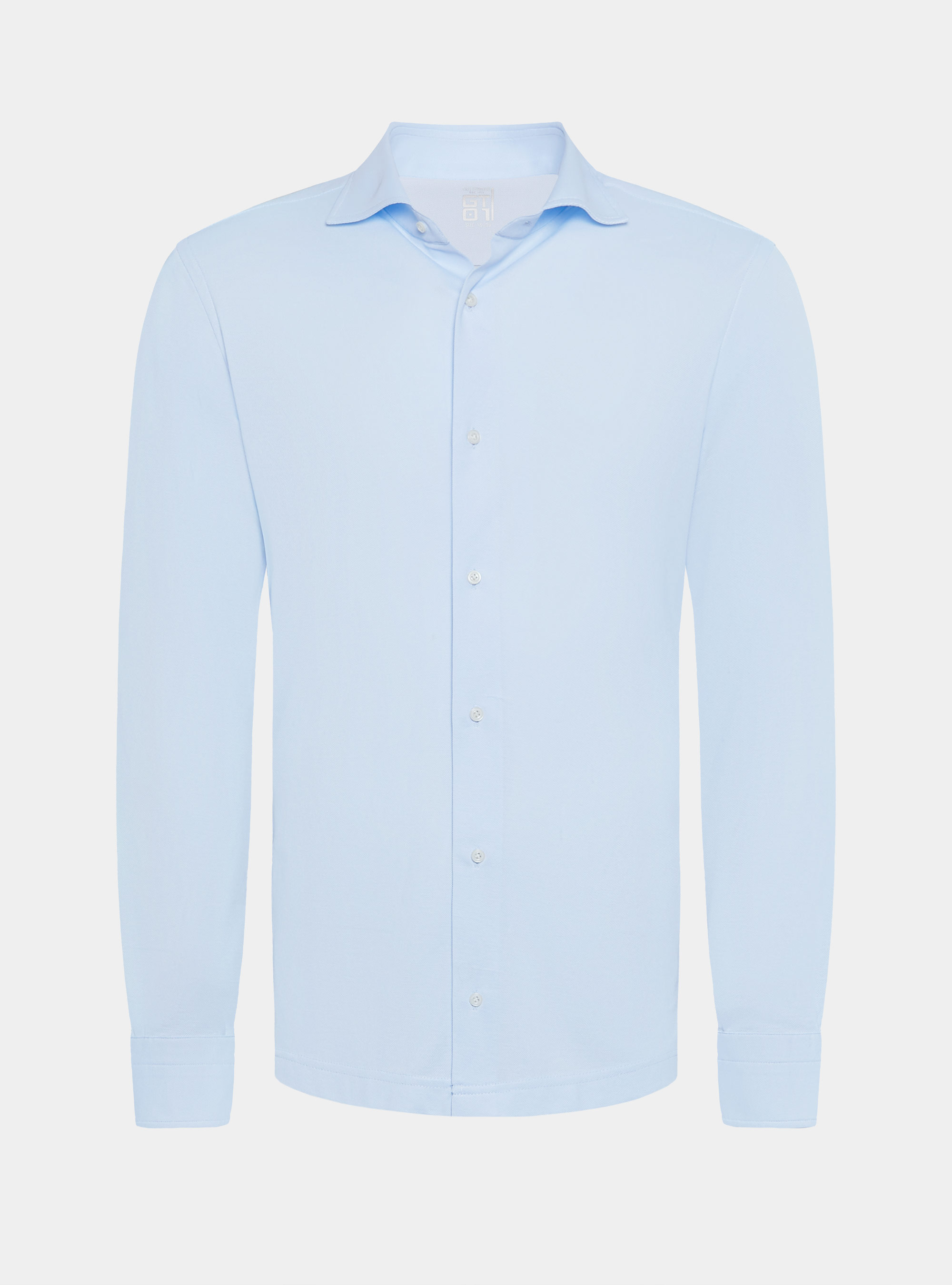 Camicia a polo GT01 in misto cotone piquet, AZZURRO
