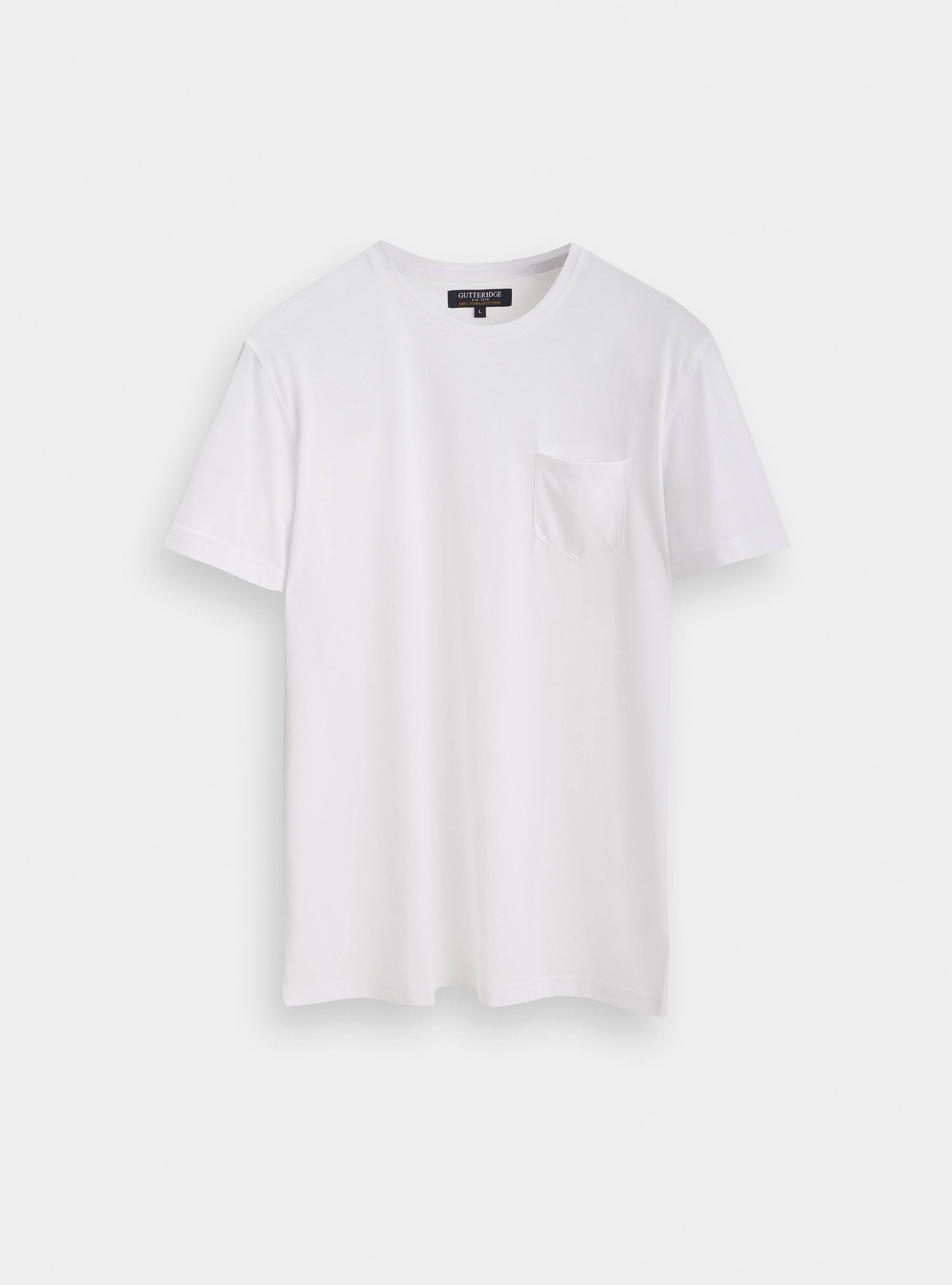Maglietta con taschino in jersey di Cotone Supima, BIANCO