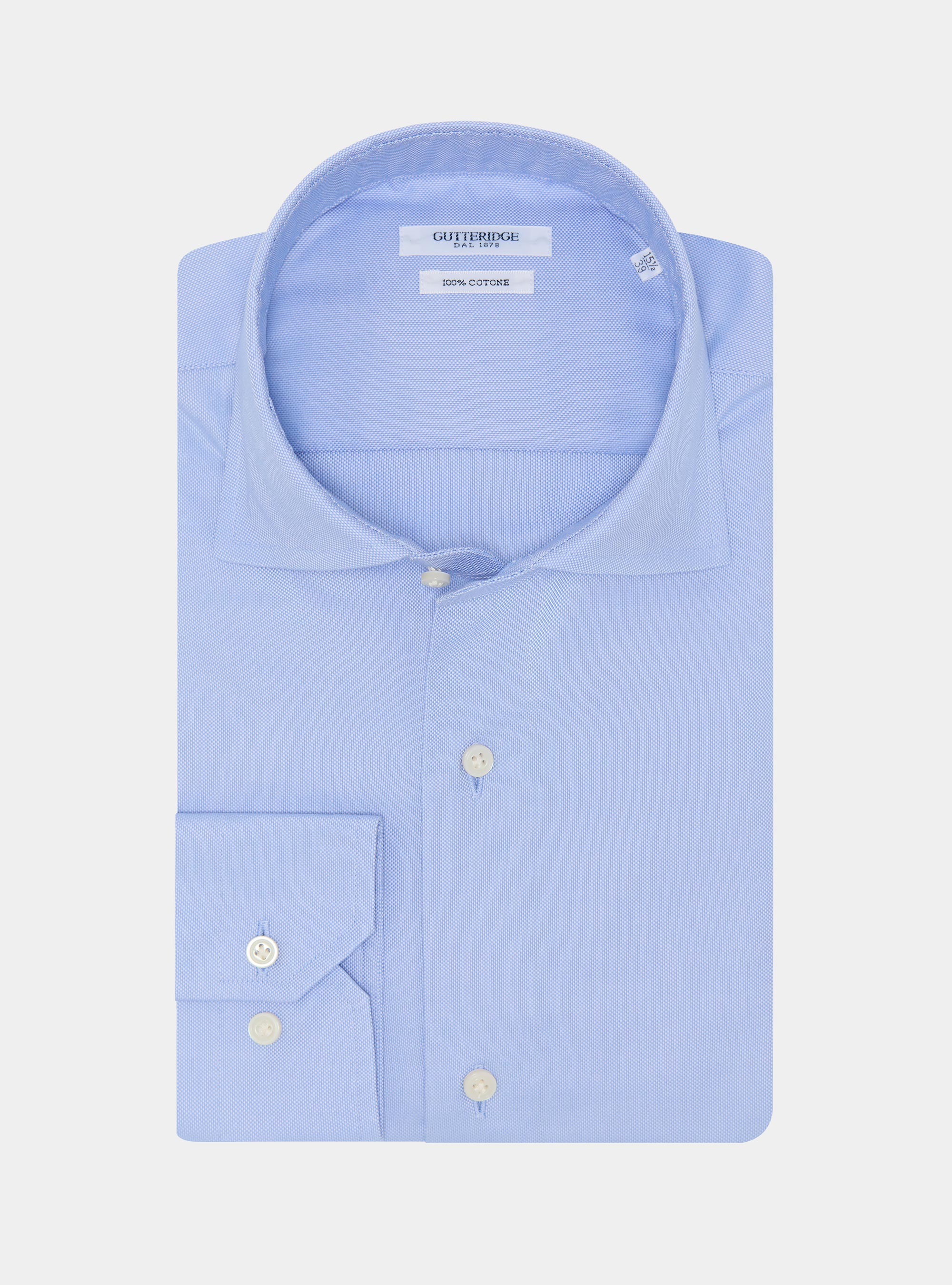 Camicia in cotone oxford, AZZURRO