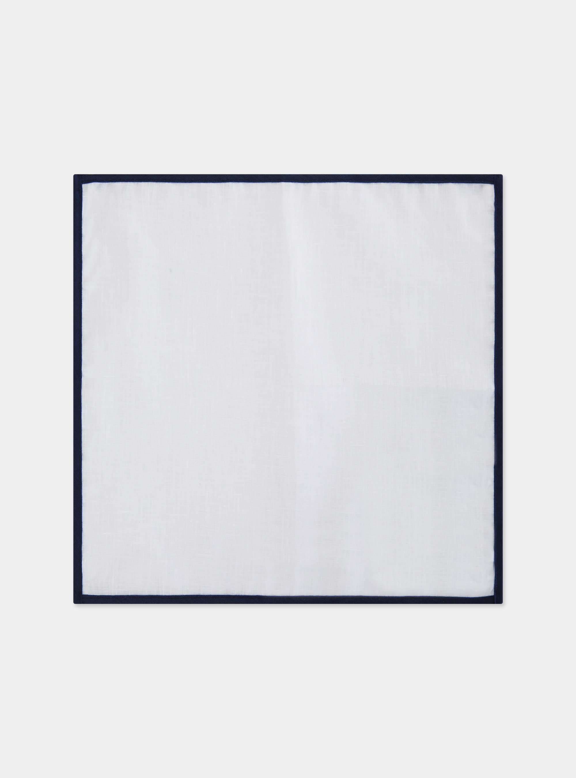 Pochette in lino, BIANCO/BLU NAVY