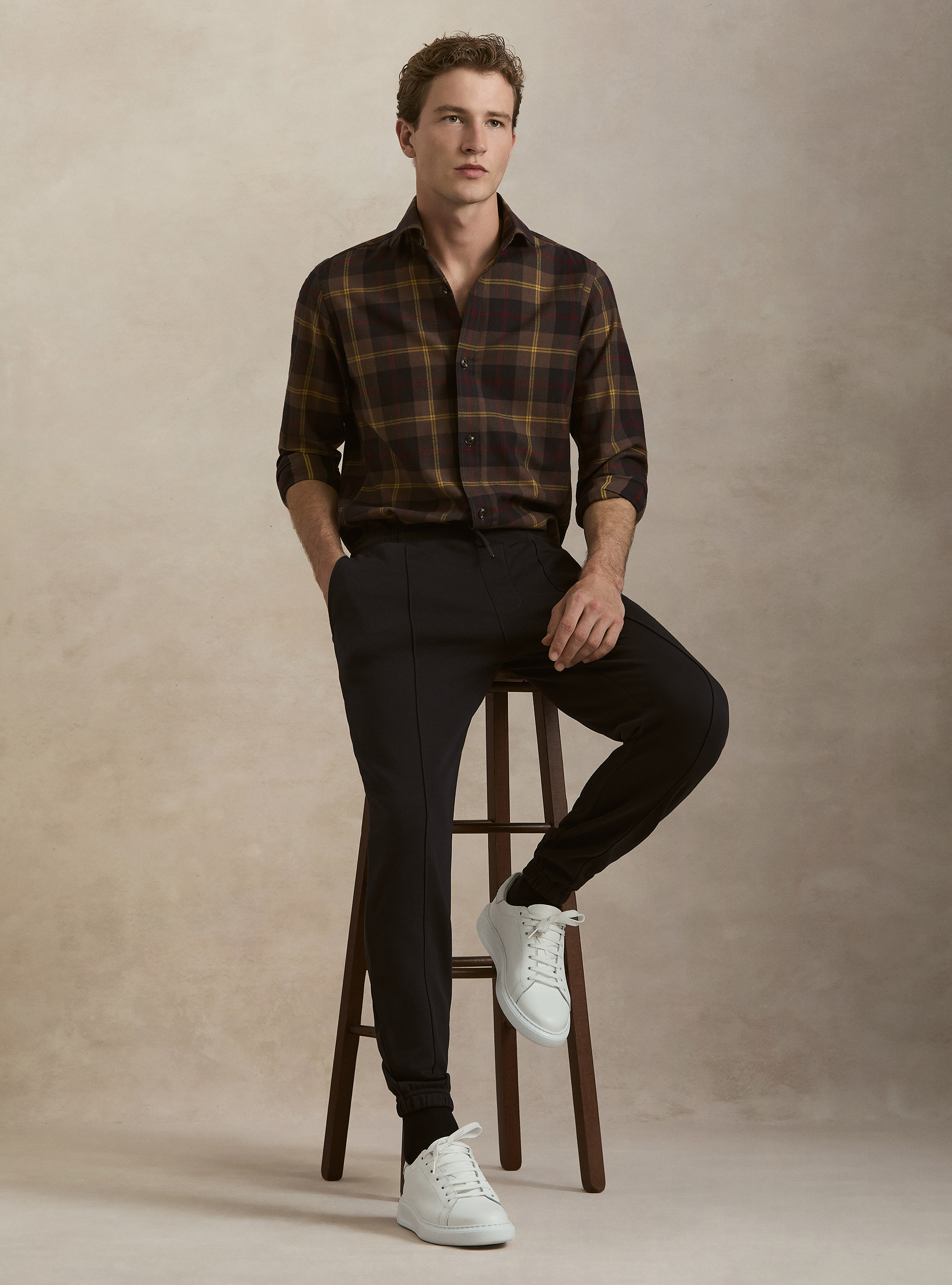 Pantaloni in felpa in misto cotone, BLU NAVY