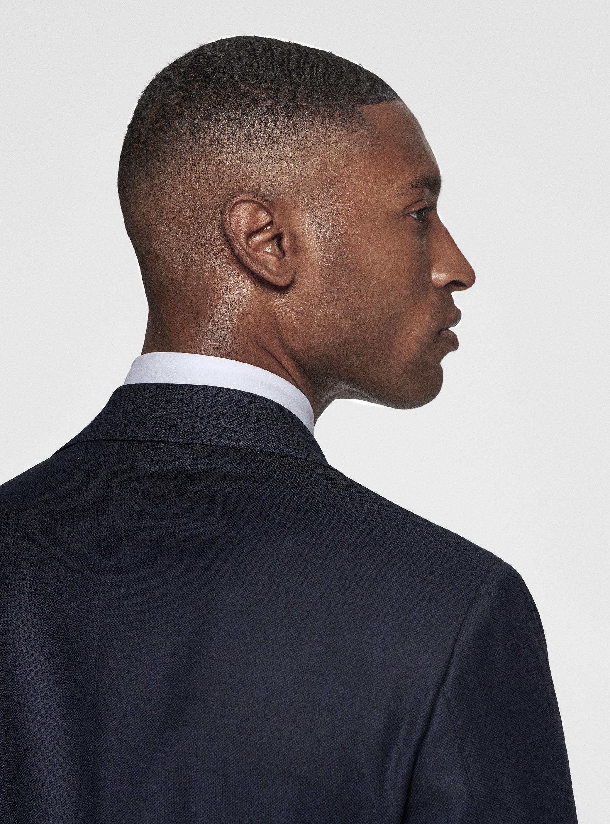 Pure wool partridge eye blazer, NAVY BLUE