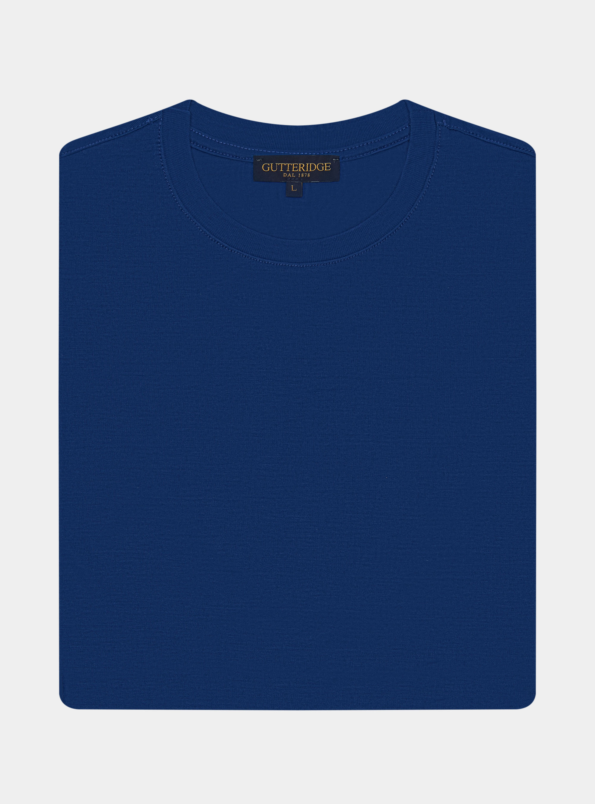 T-shirt mezza manica in filo di scozia, BLU