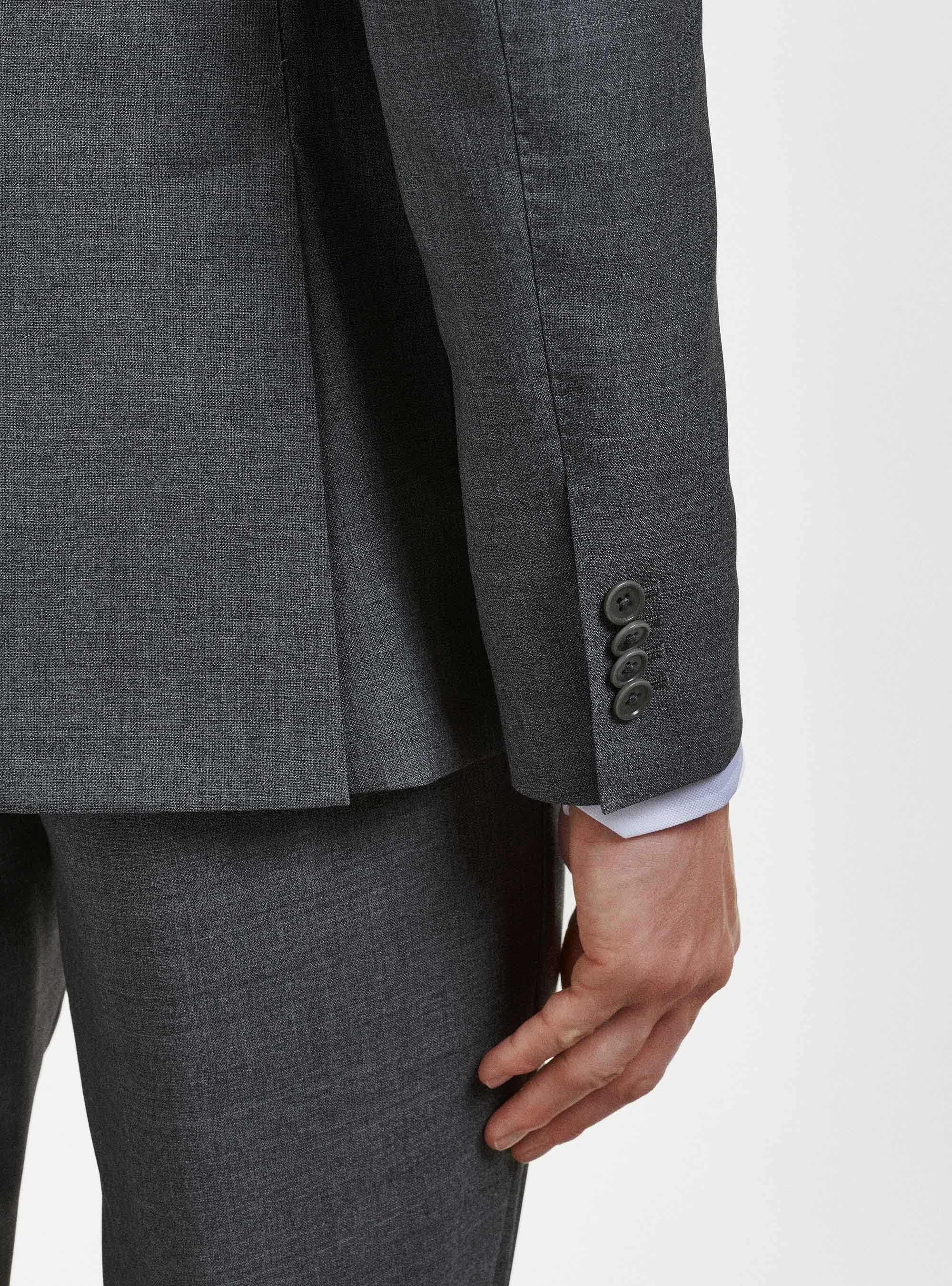 Drop 4 suit blazer in pure wool Vitale Barberis Canonico, ASPHALT GREY