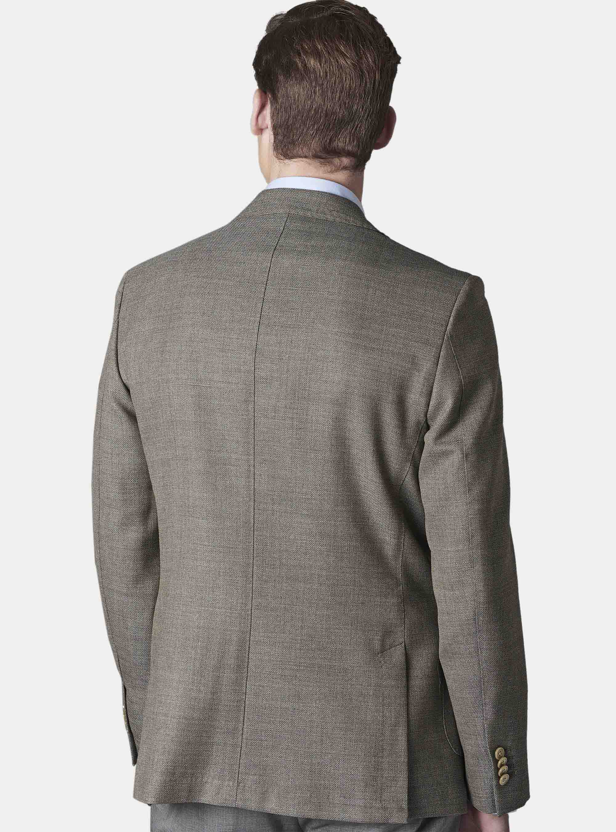 Super 100 wool blazer, MUD