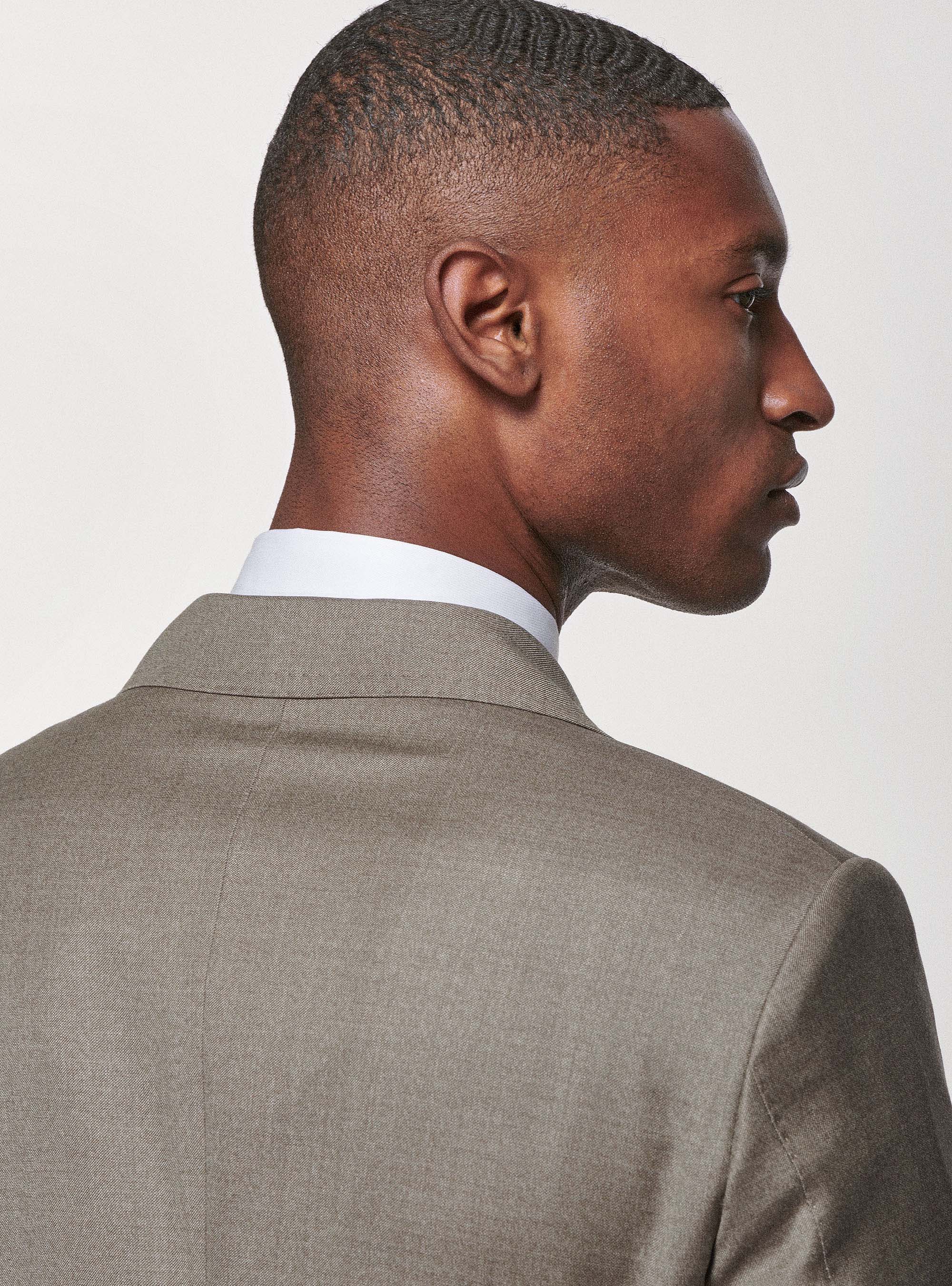 Giacca doppiopetto in pura lana, SABBIA