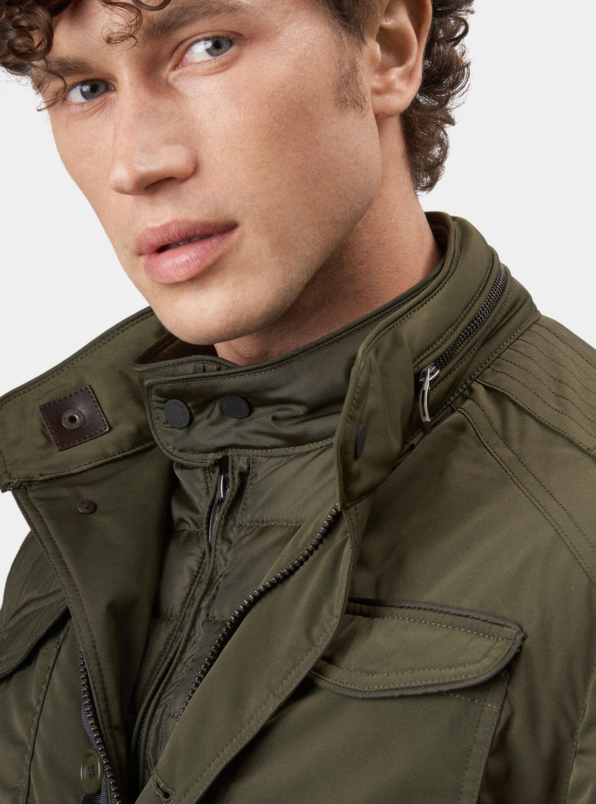 Field jacket con toppa e pettorina removibile, VERDE